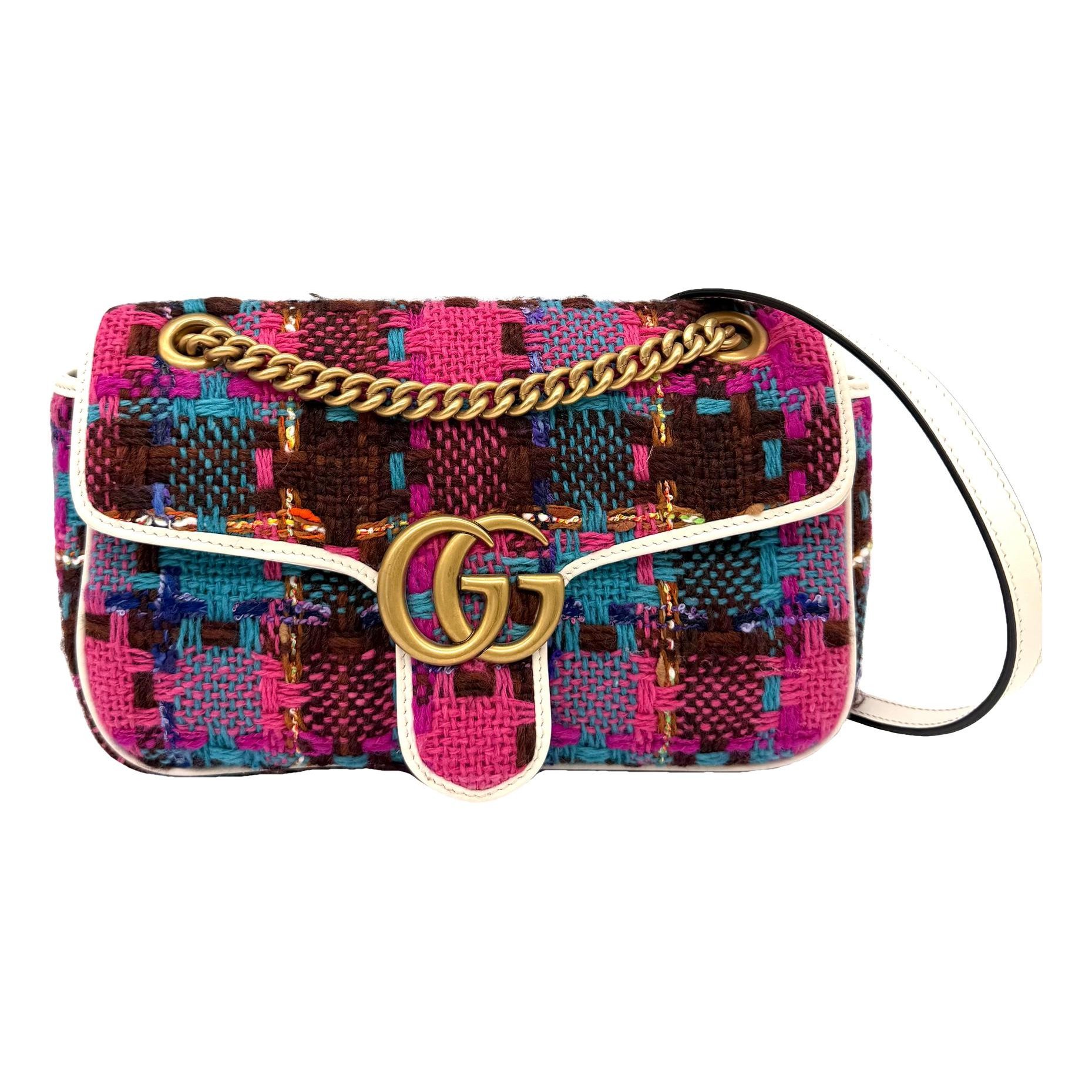 GG Marmont Flap tweed crossbody bag