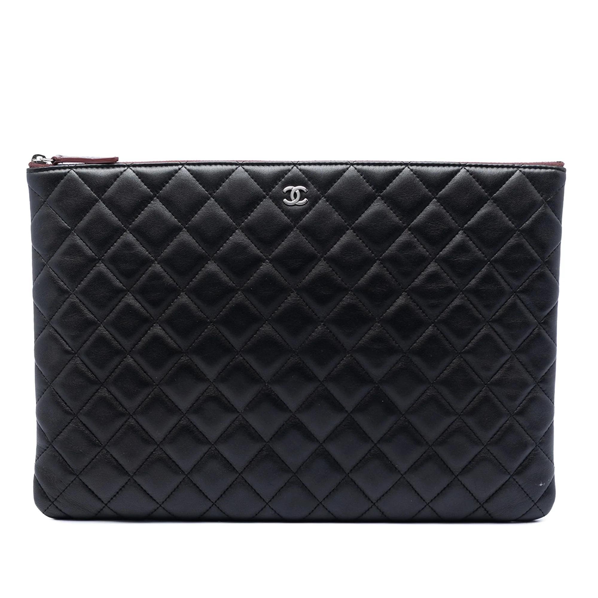 Leather clutch bag