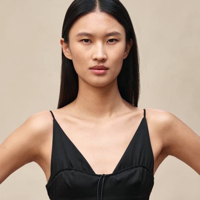 Noir Dress With Shoulder Straps