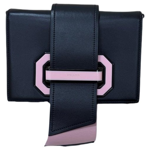 Ribbon leather handbag