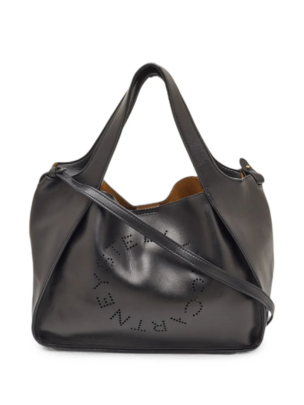 Logo perforated tote bag