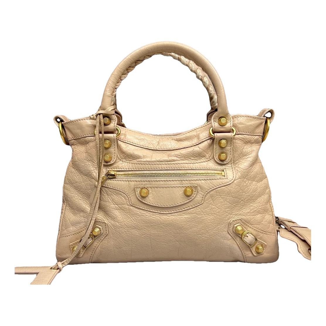 City leather handbag