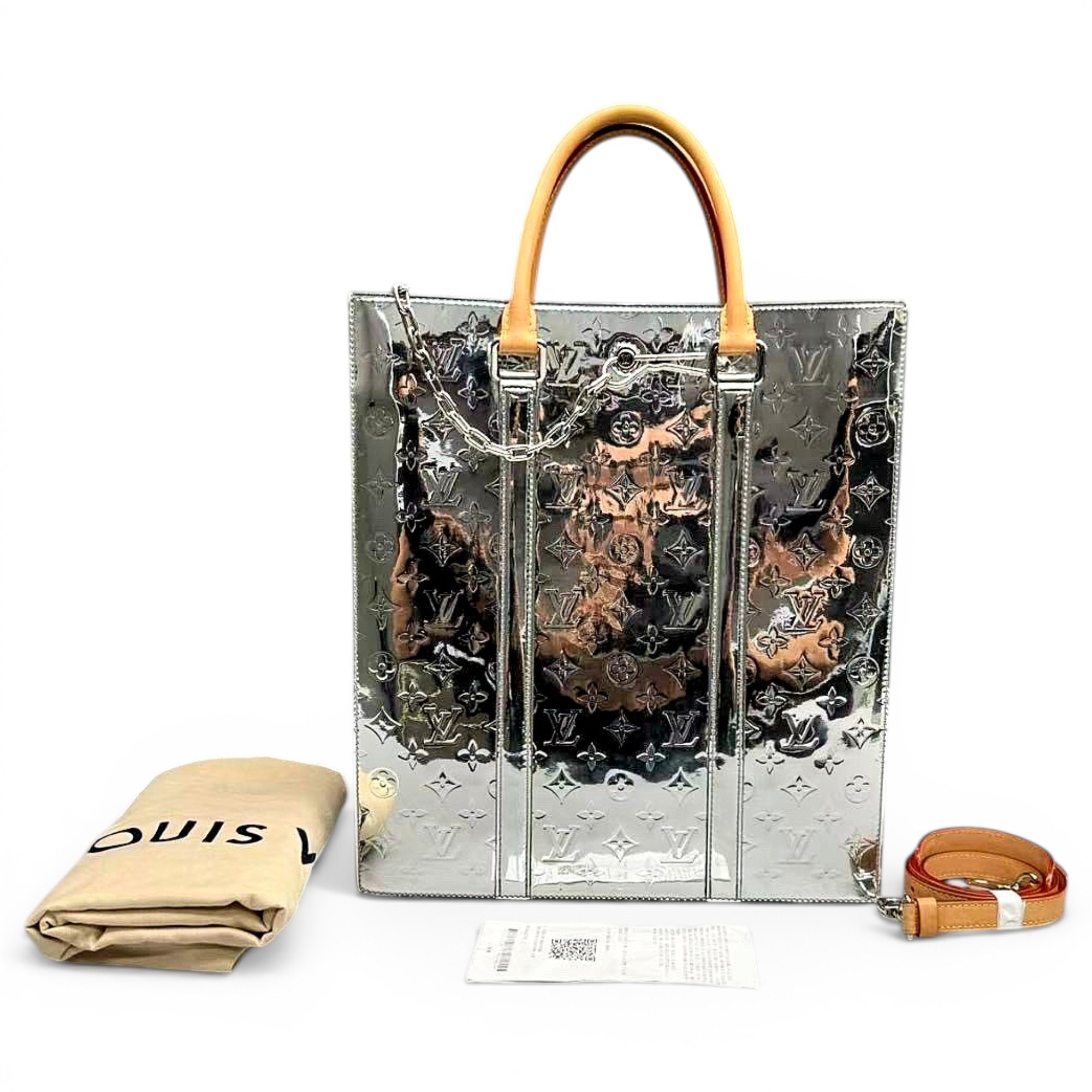 Patent leather tote