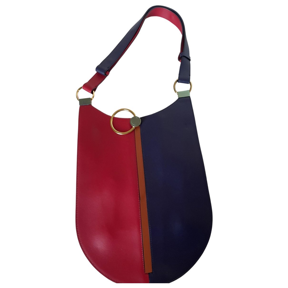 Earring leather crossbody bag