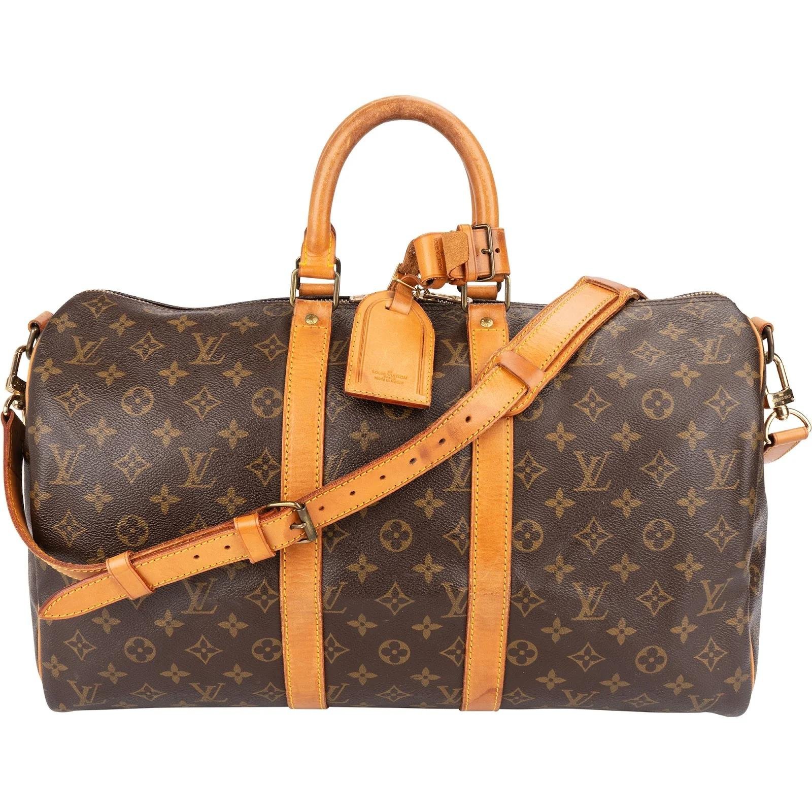 Keepall leather travel bag