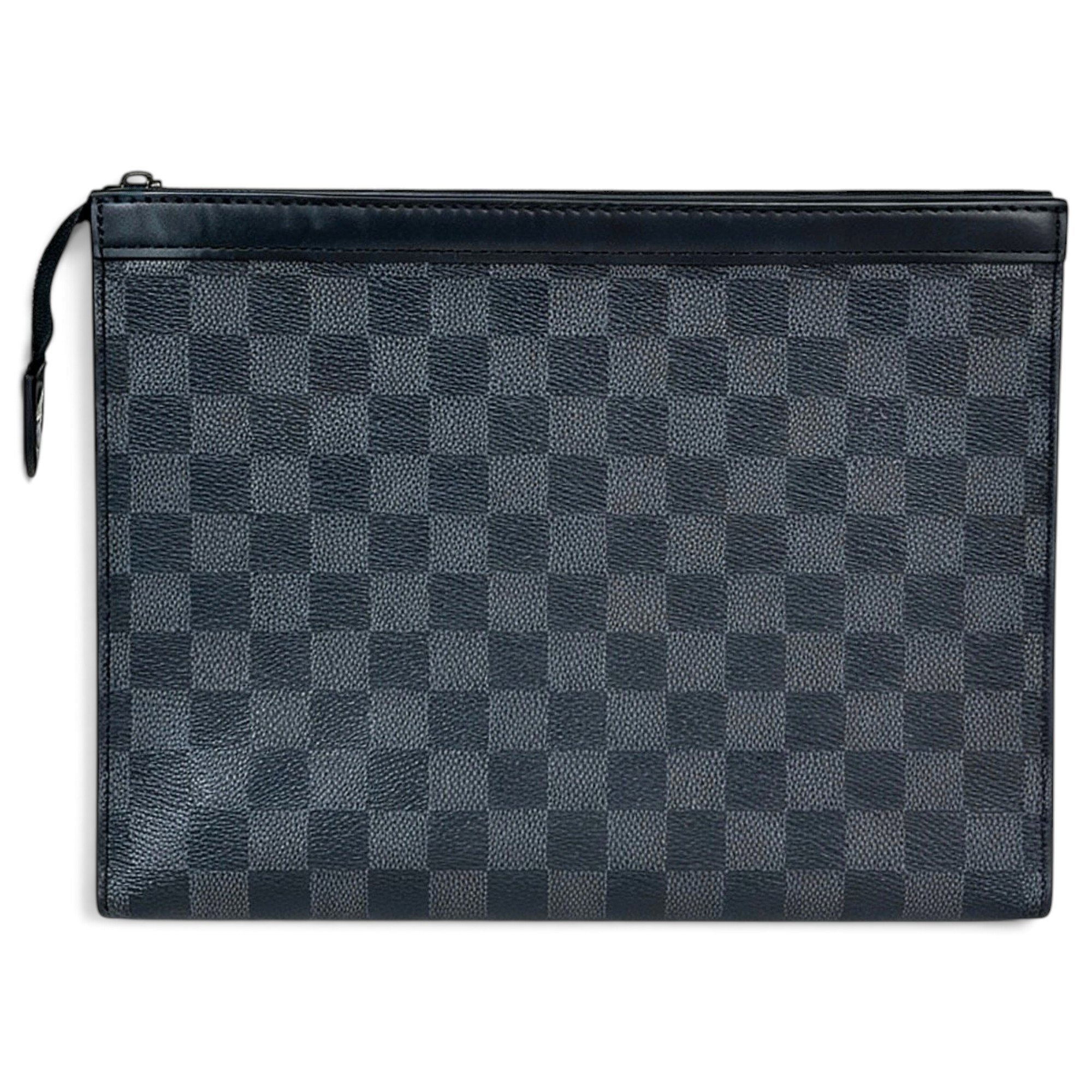 Leather clutch bag