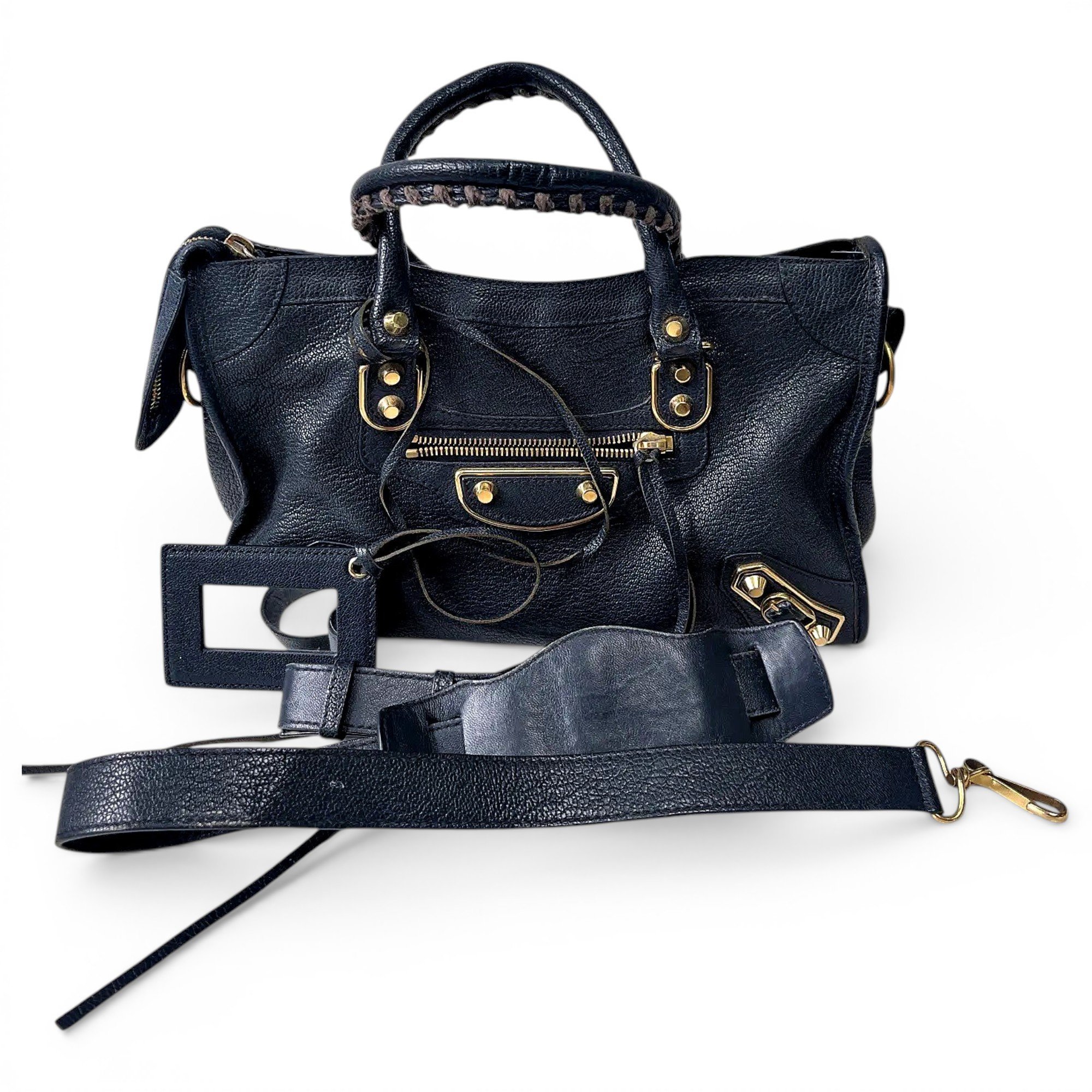 Classic Metalic leather handbag