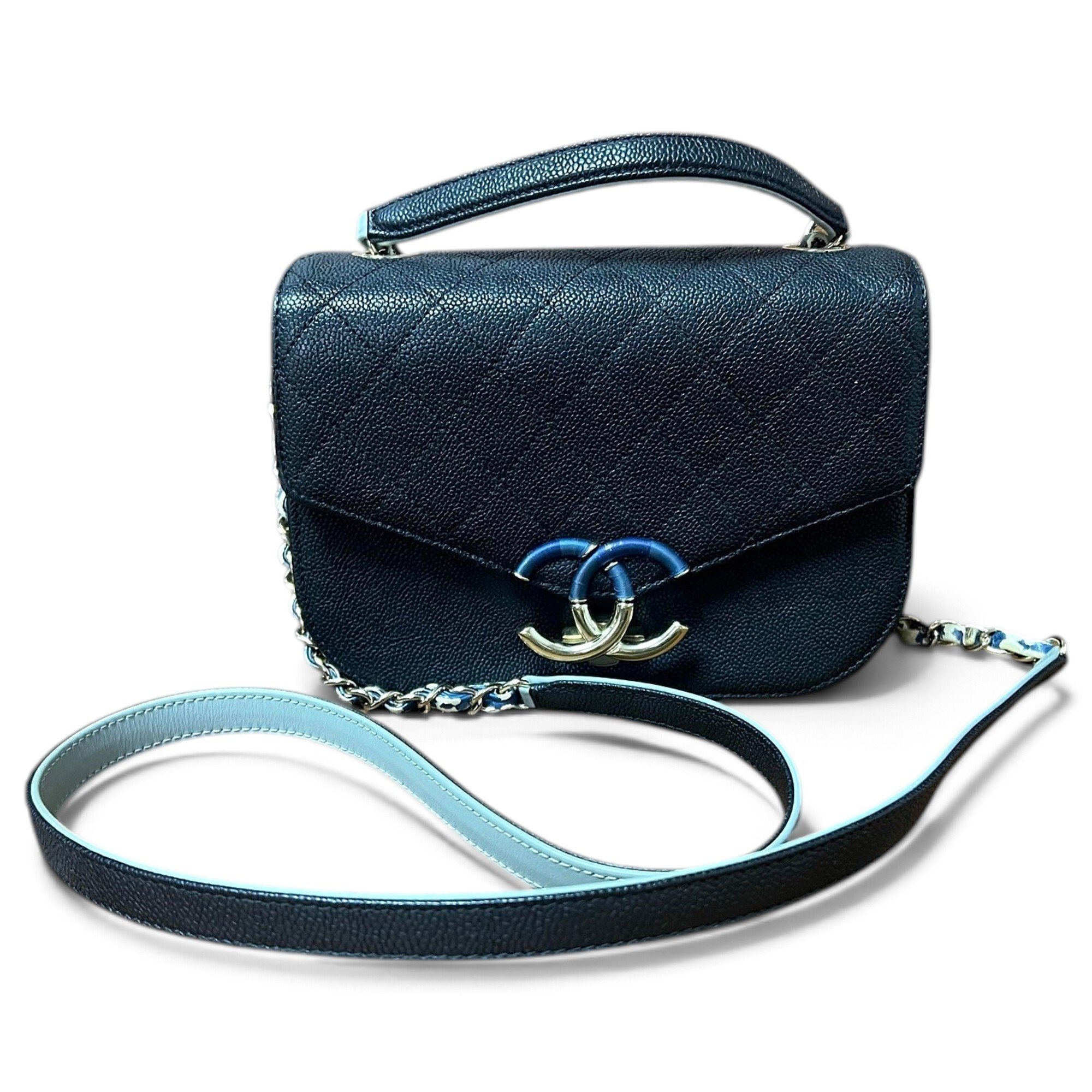Trendy CC Flap leather handbag