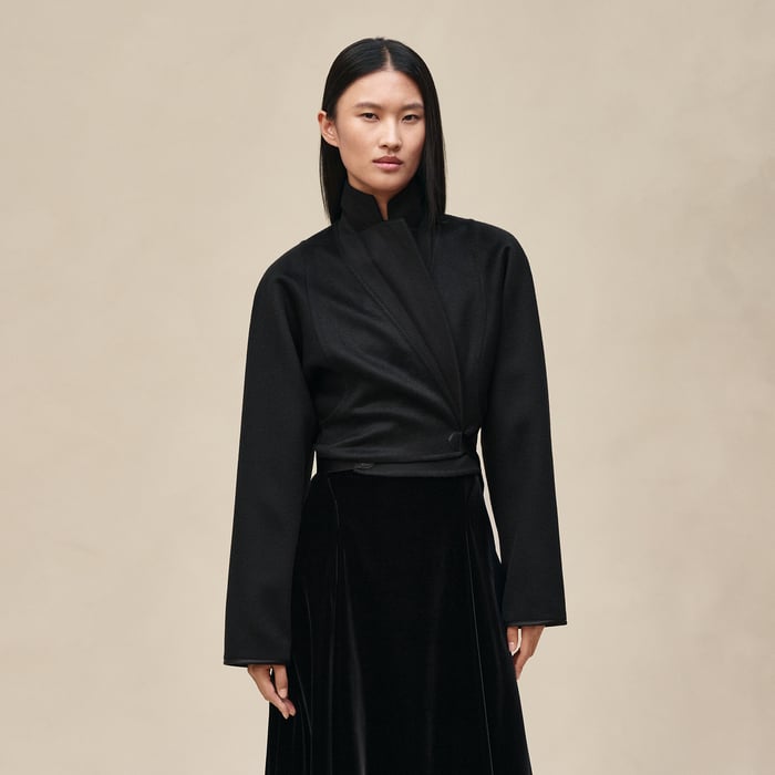 Noir Veste Inspiration Cache-cœur