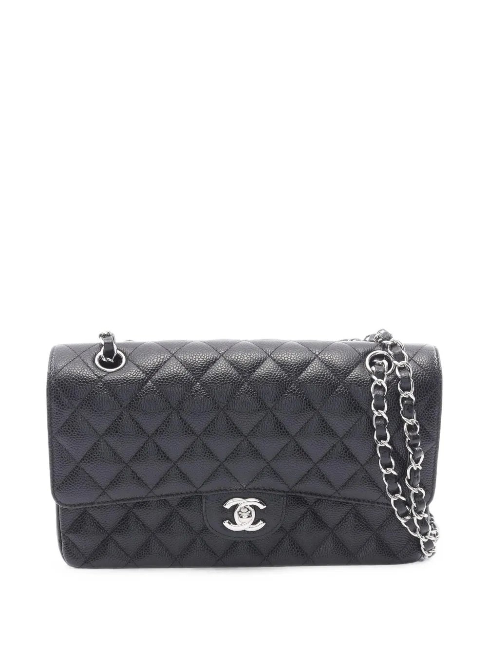 2018 Double Flap matelassé leather shoulder bag