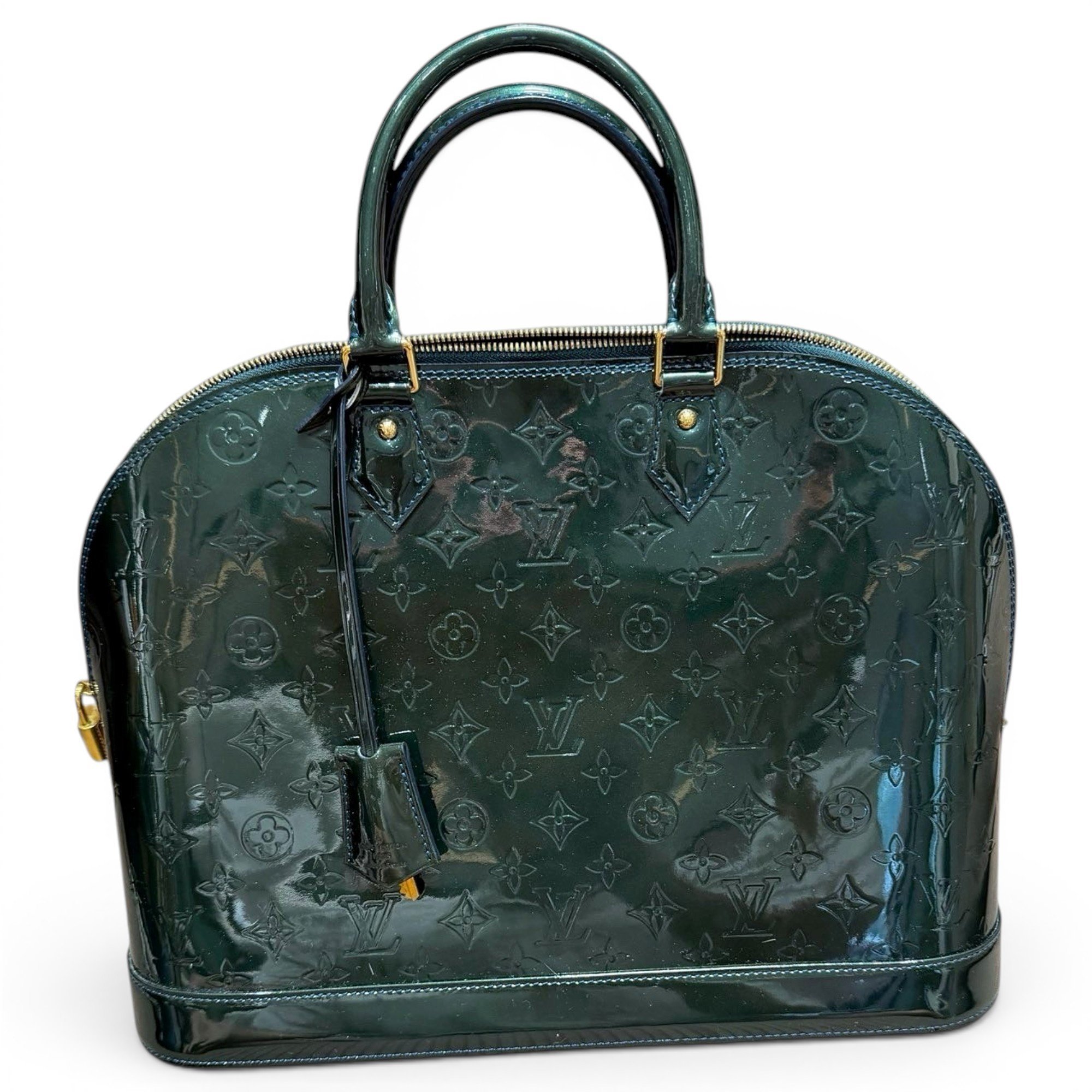 Louis Vuitton Alma patent leather handbag