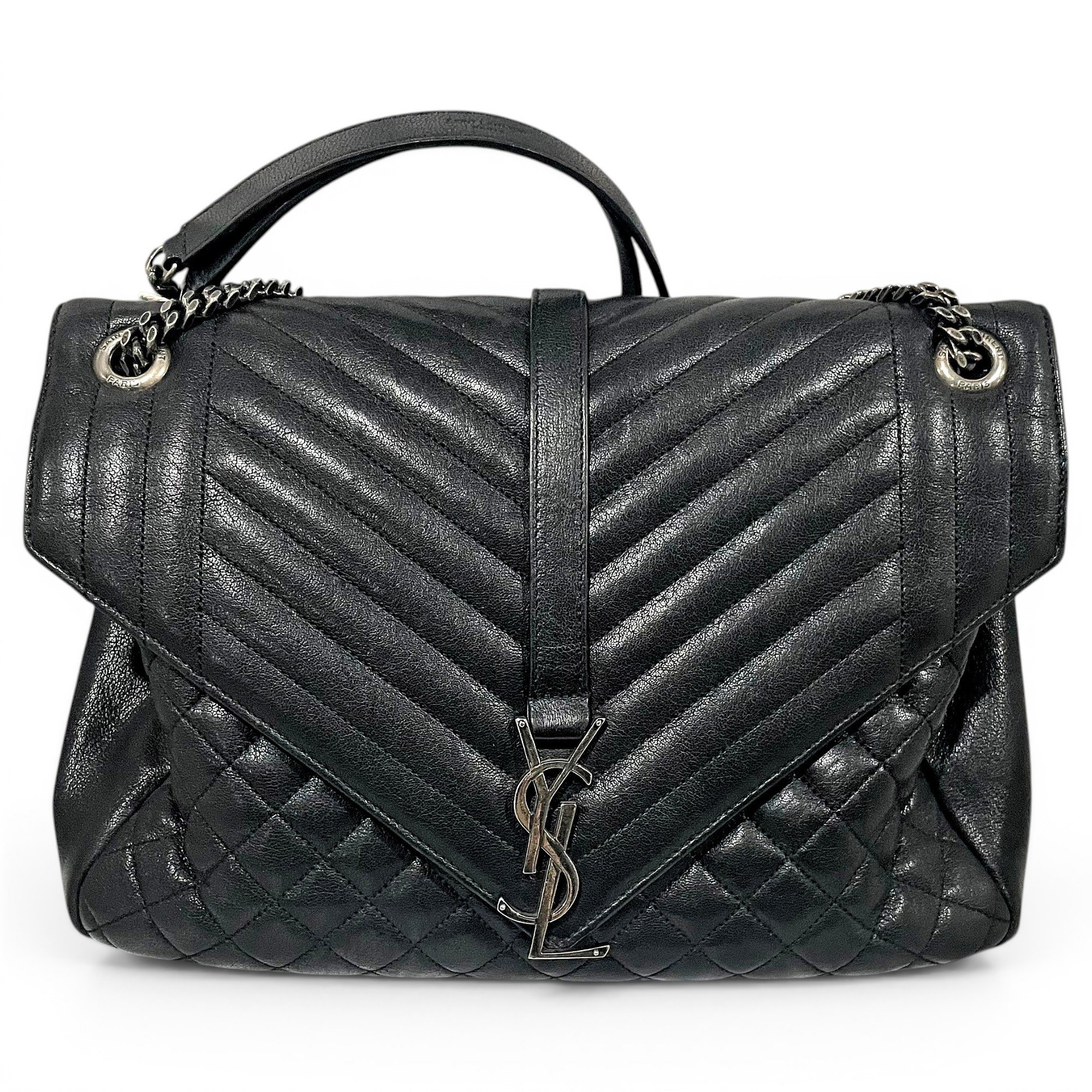 Envelope leather handbag