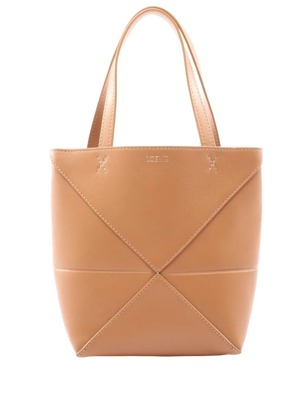 2010-2026 Mini Leather Puzzle Fold tote bag