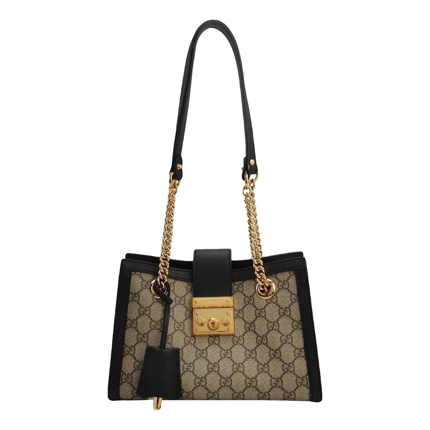 Padlock leather mini bag
