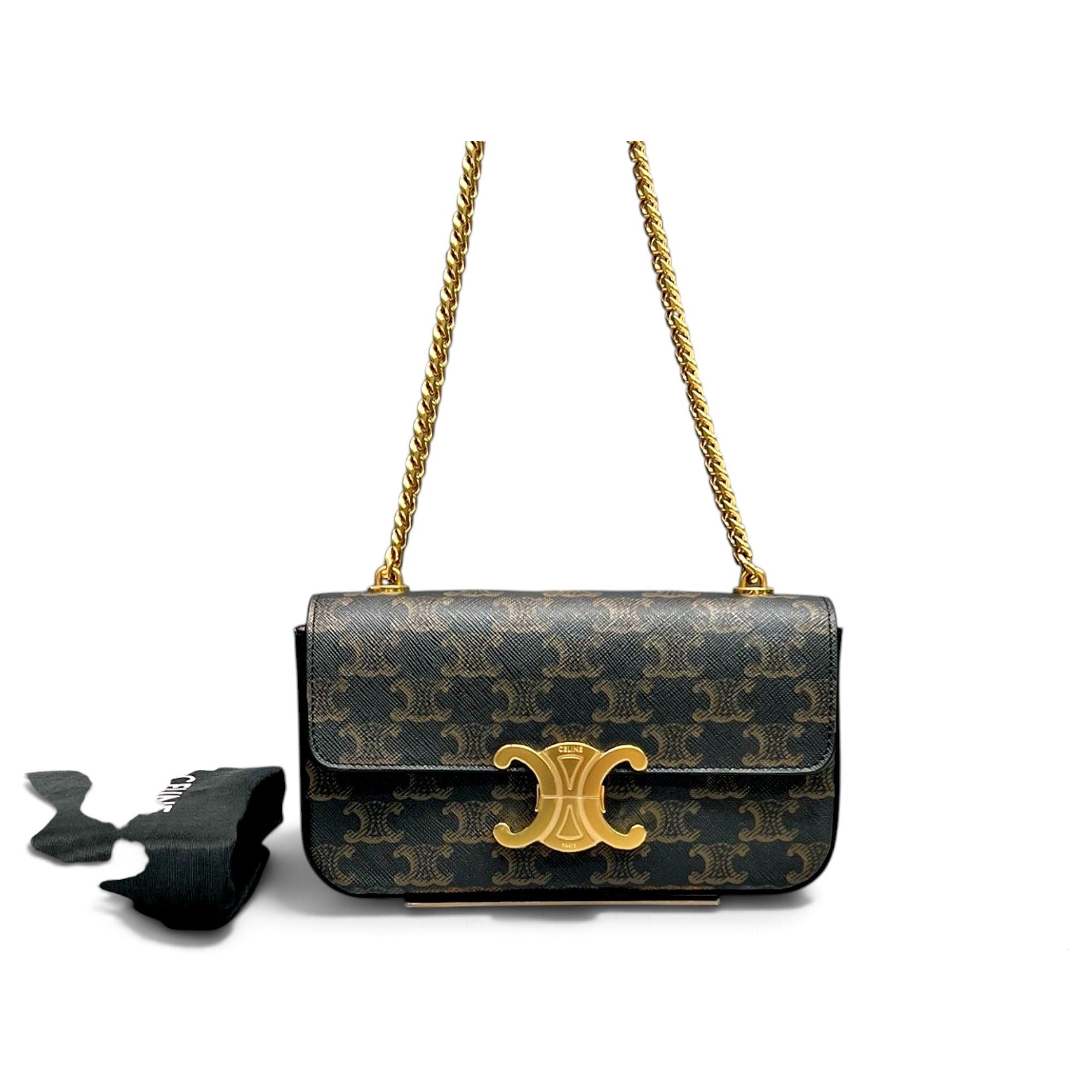 Triomphe leather handbag