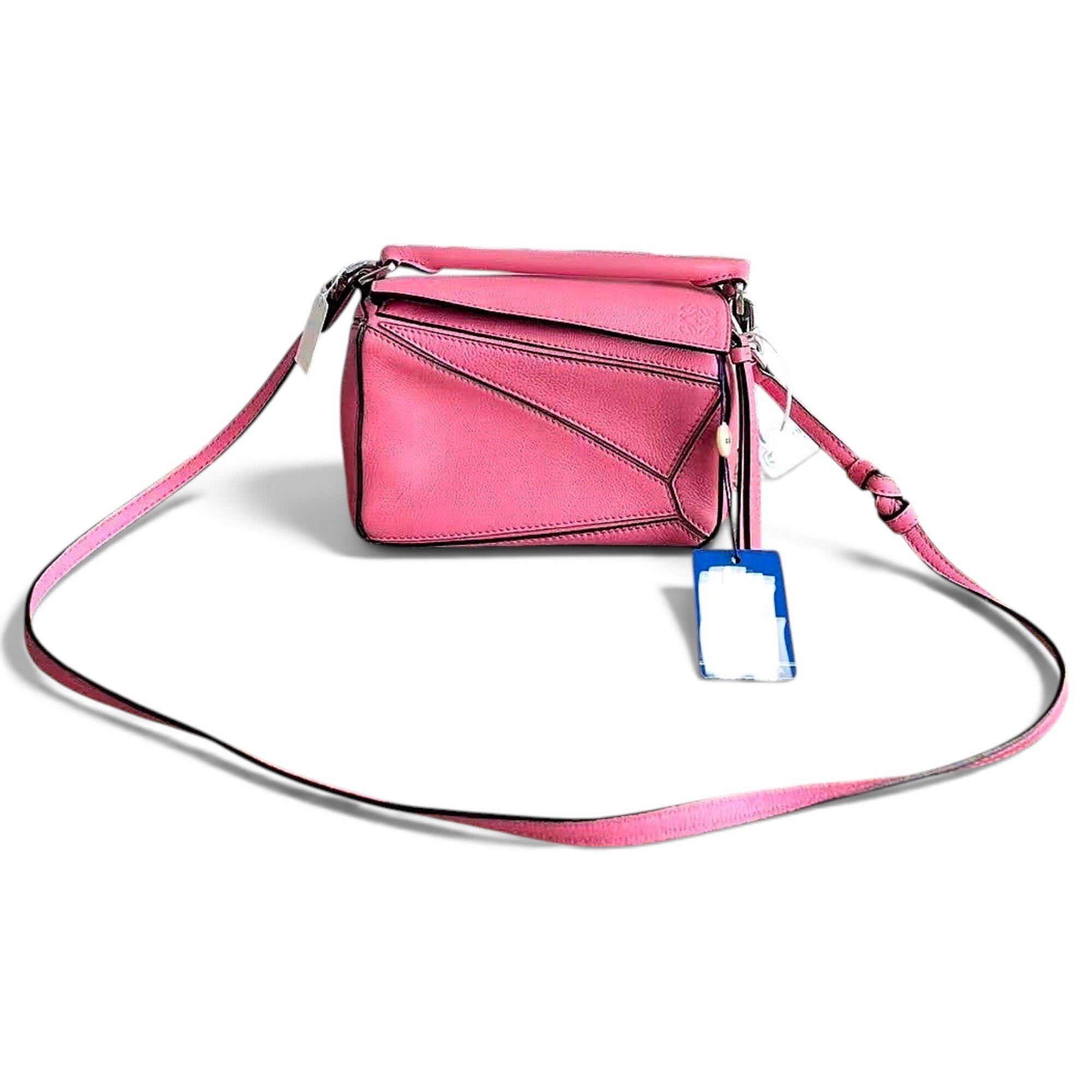 Puzzle leather handbag