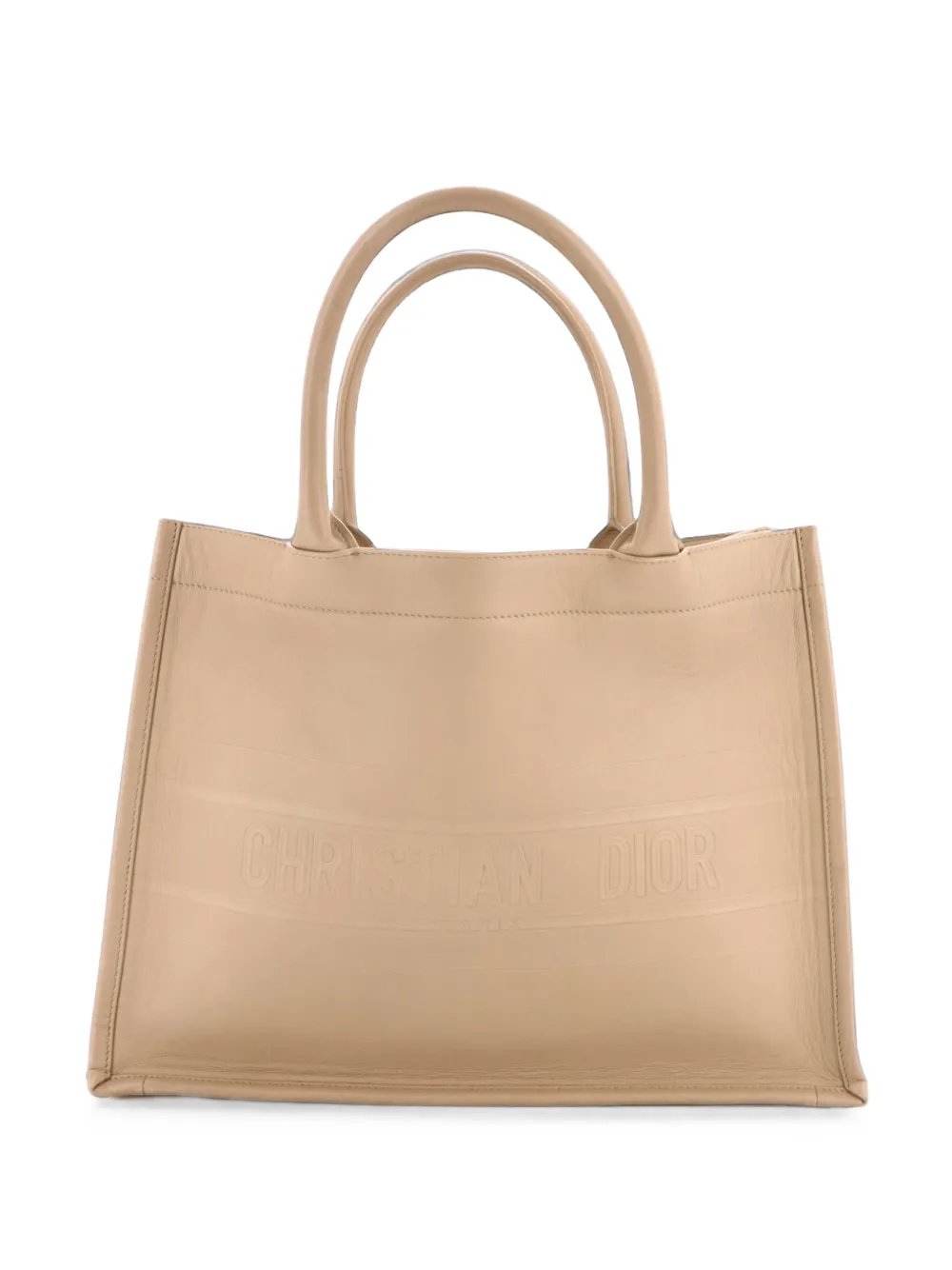 Book Embossed Leather Medium tote bag