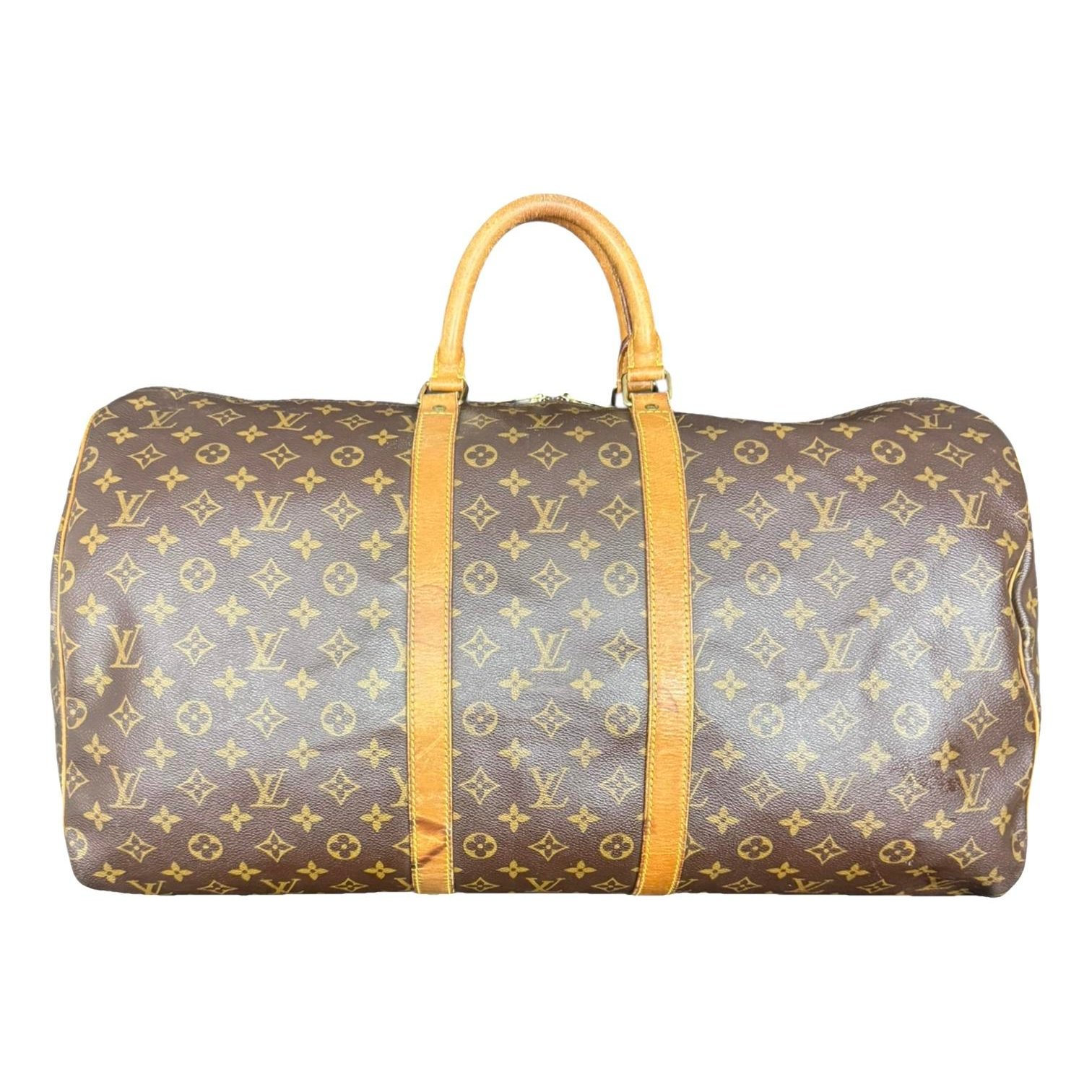 Keepall leather travel bag