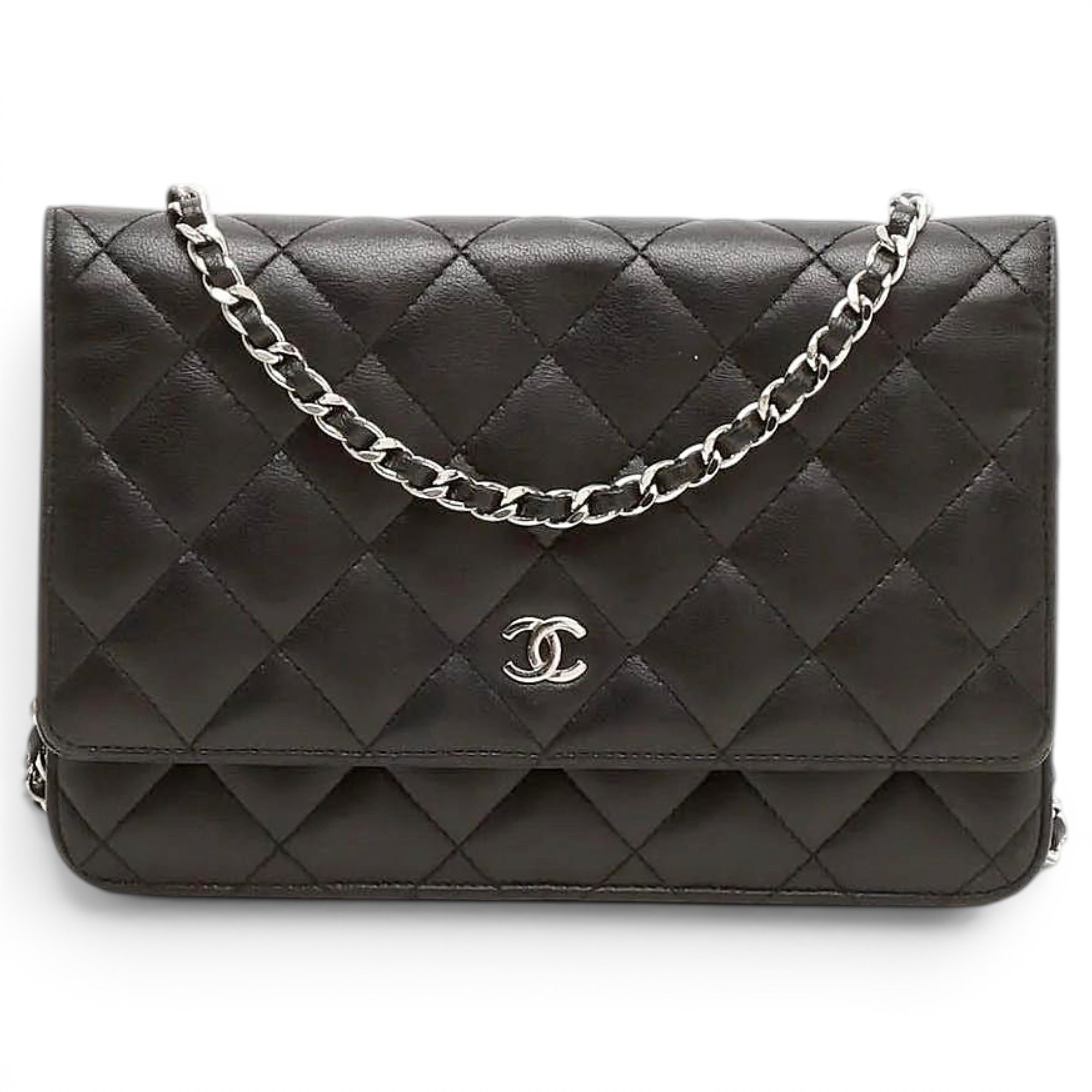 Wallet On Chain leather crossbody bag