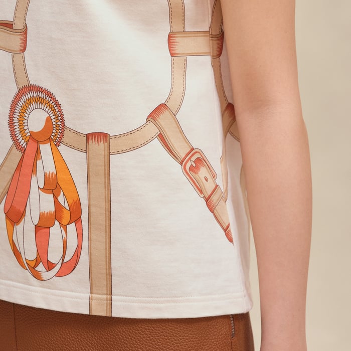 Blanc Marbre "Coloriages De Jour" Straight T-shirt