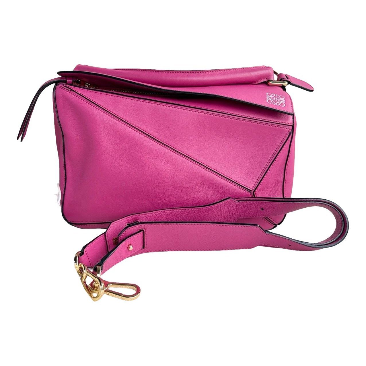 Puzzle leather handbag