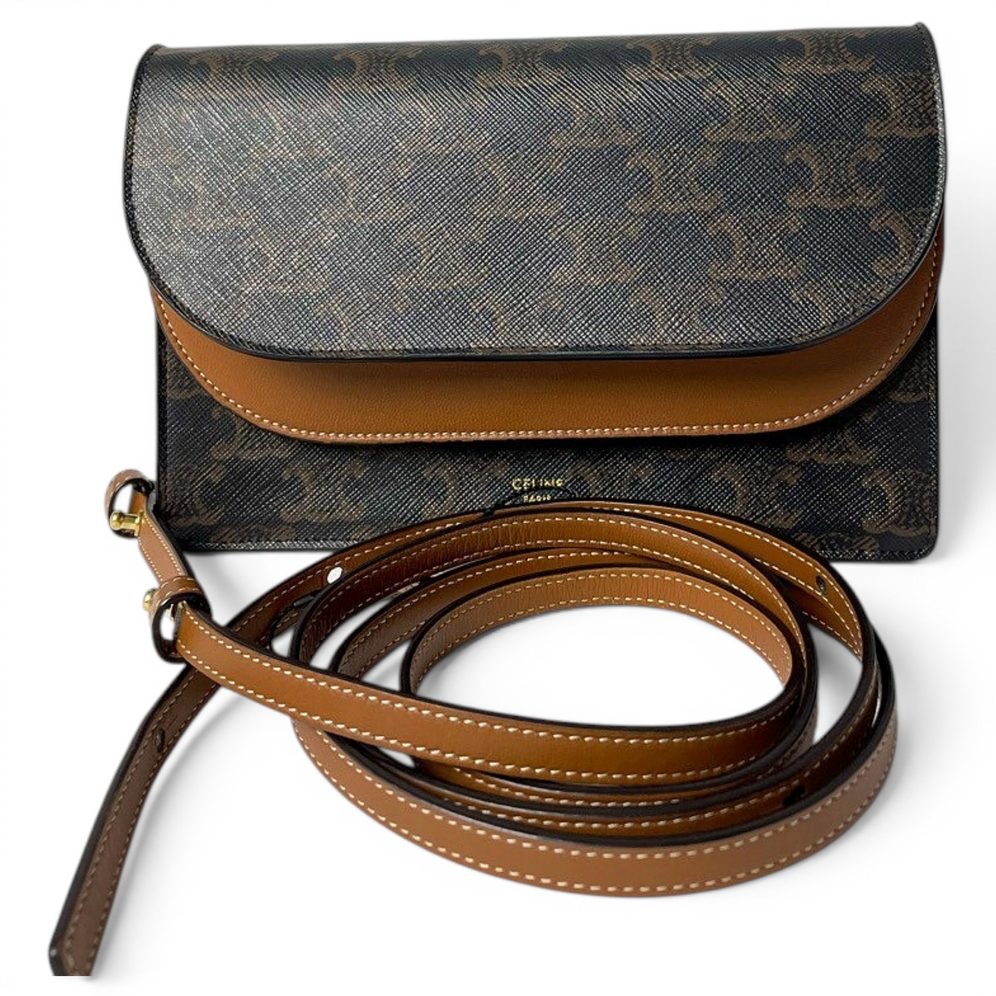 Triomphe leather handbag