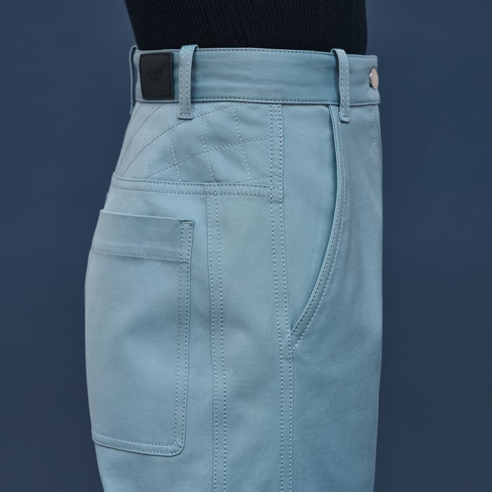 Bleu Adriatique High-waisted Pants
