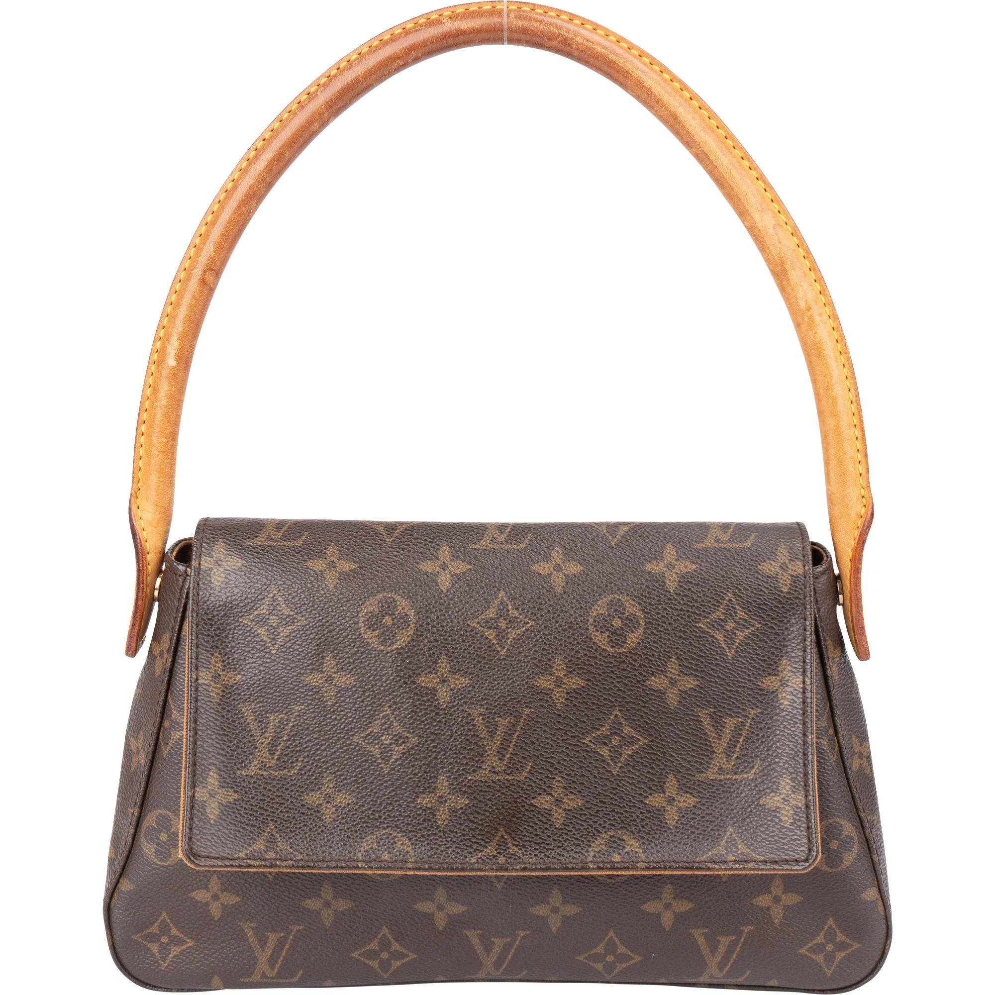 Looping leather handbag