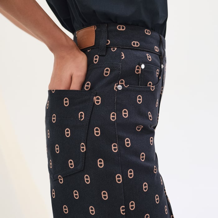 Bleu Gabier "Chaine d'Ancre" Pleated Pants
