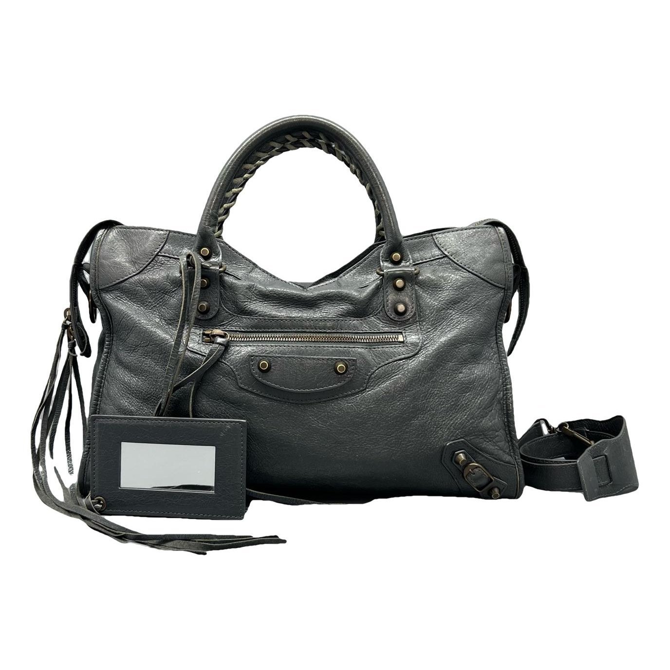 Classic Metalic leather handbag