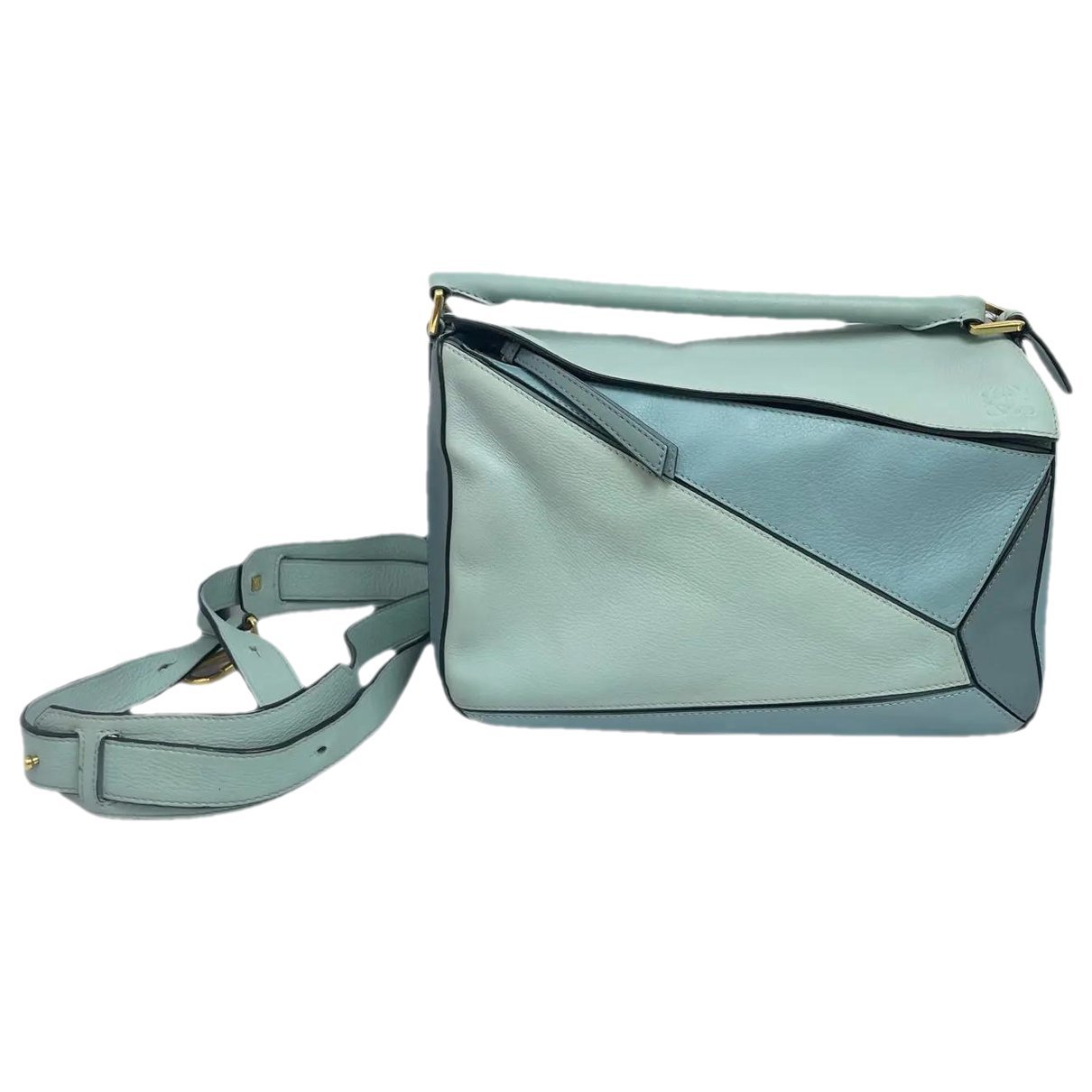 Puzzle leather handbag