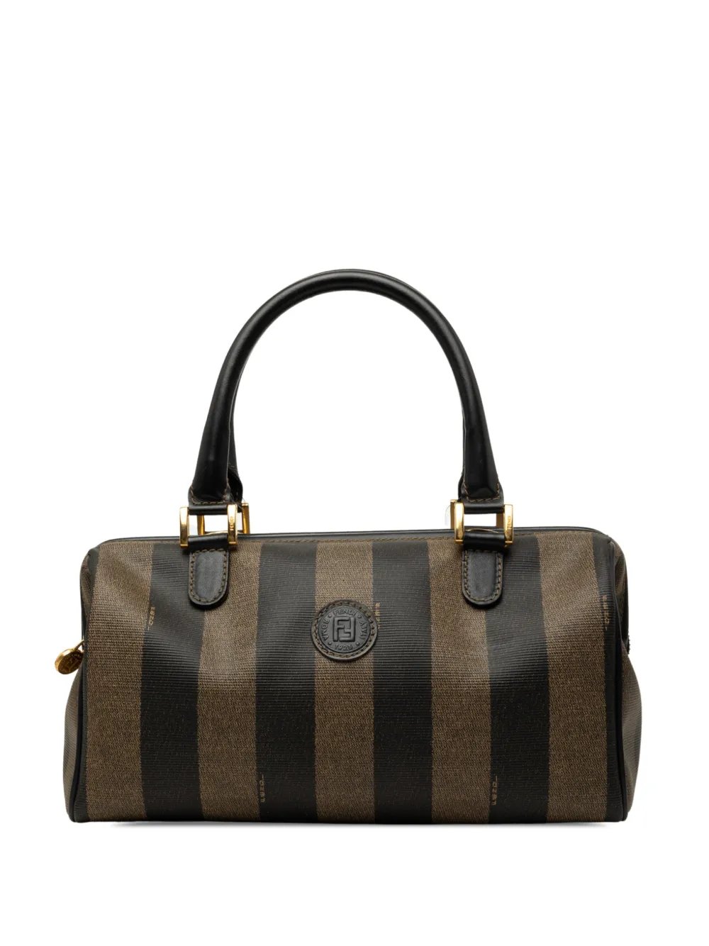 20th Century Pequin Coated Canvas boston bag