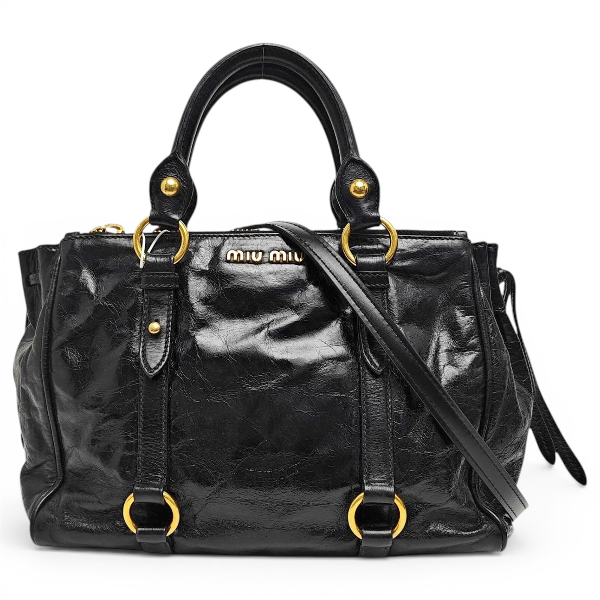 Bow bag leather handbag