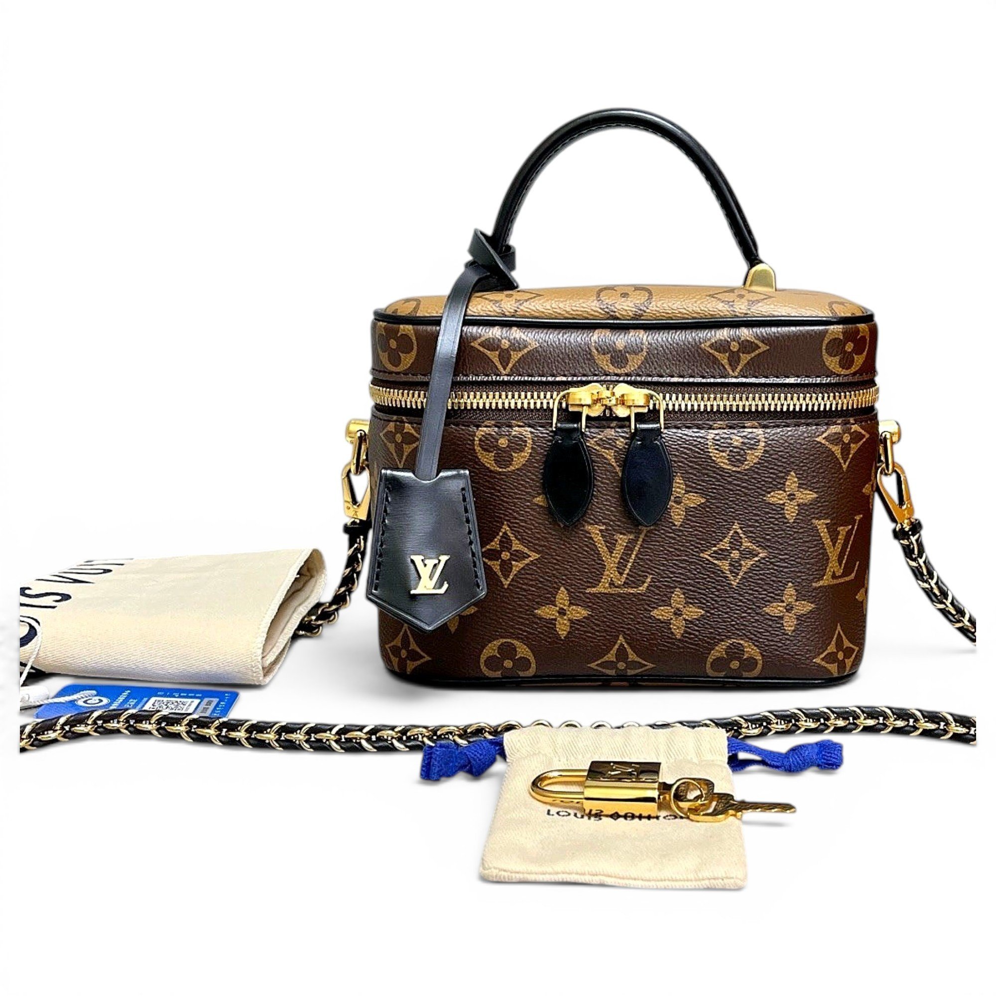 Vanity leather handbag