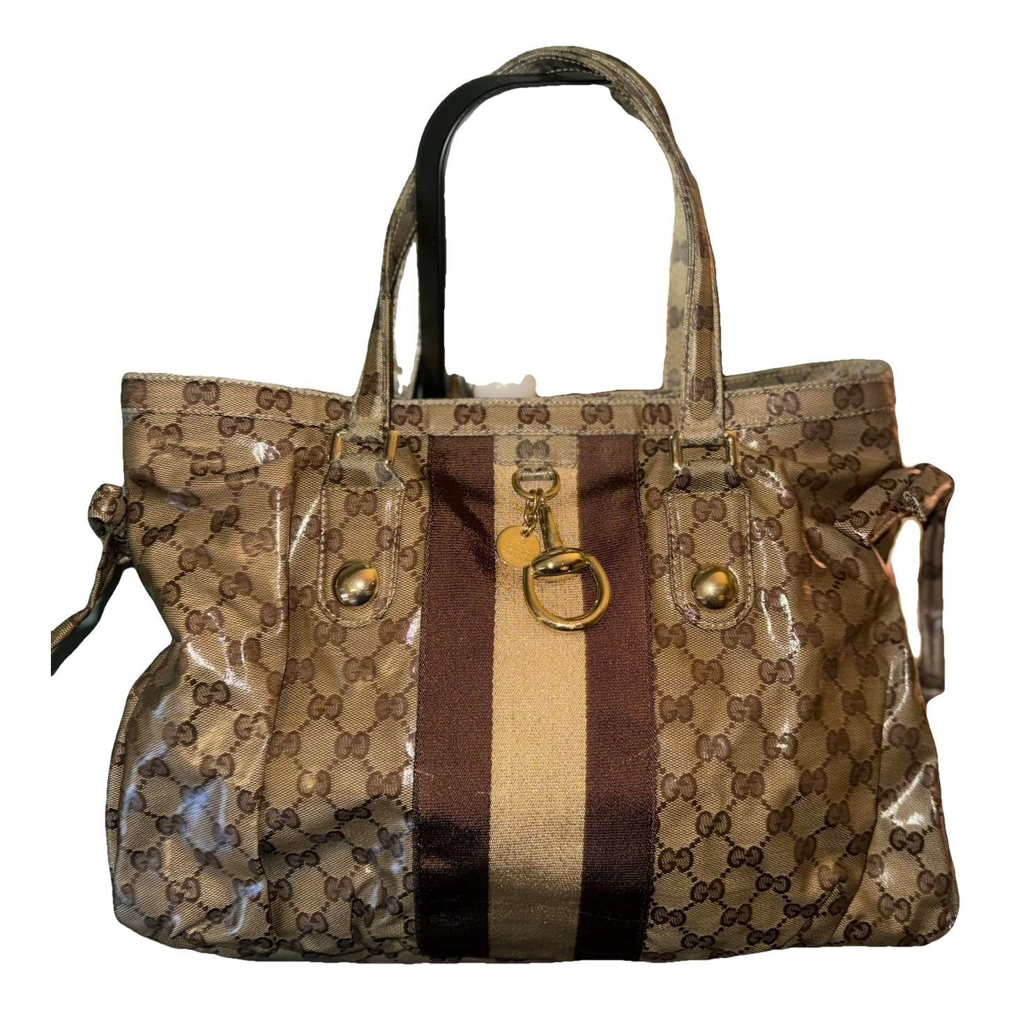 Patent leather satchel