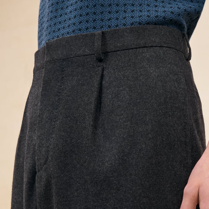 Anthracite Pleated Raspail Pants