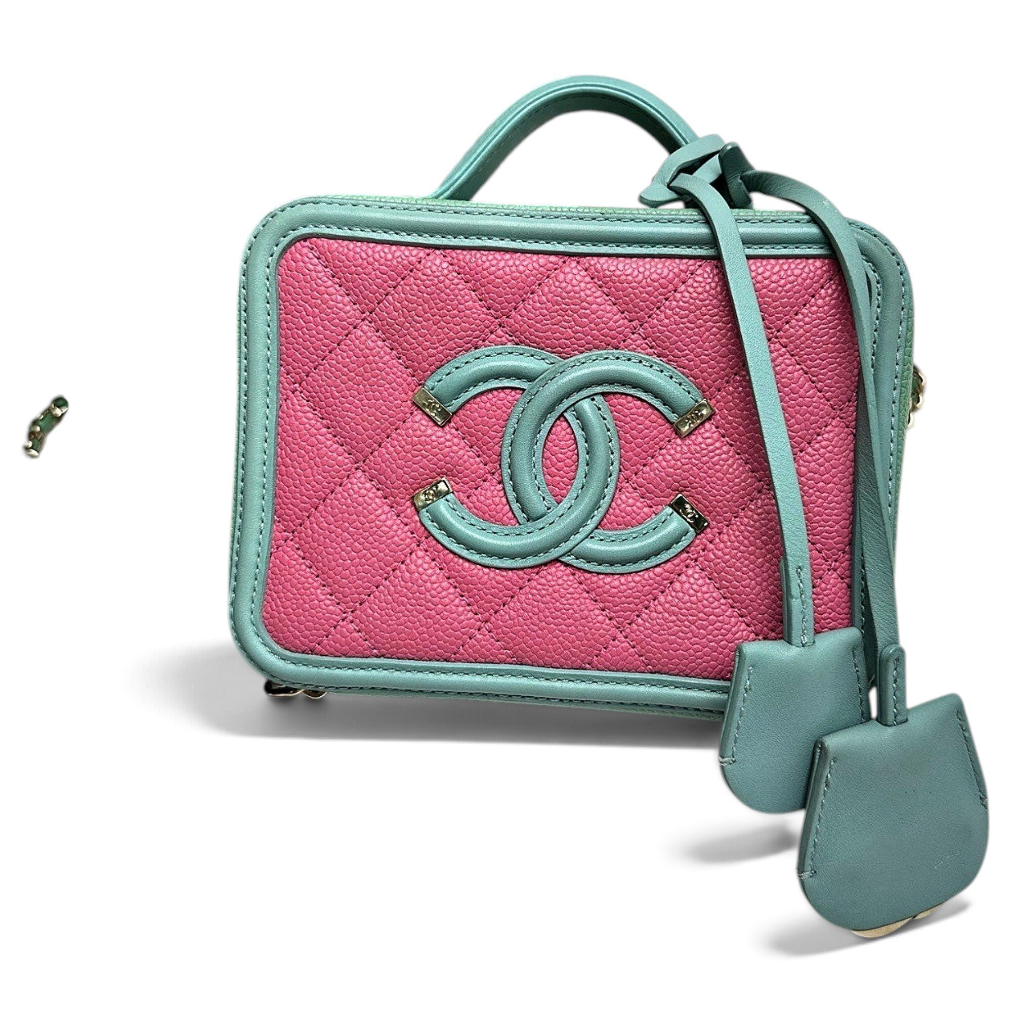 Vanity leather handbag