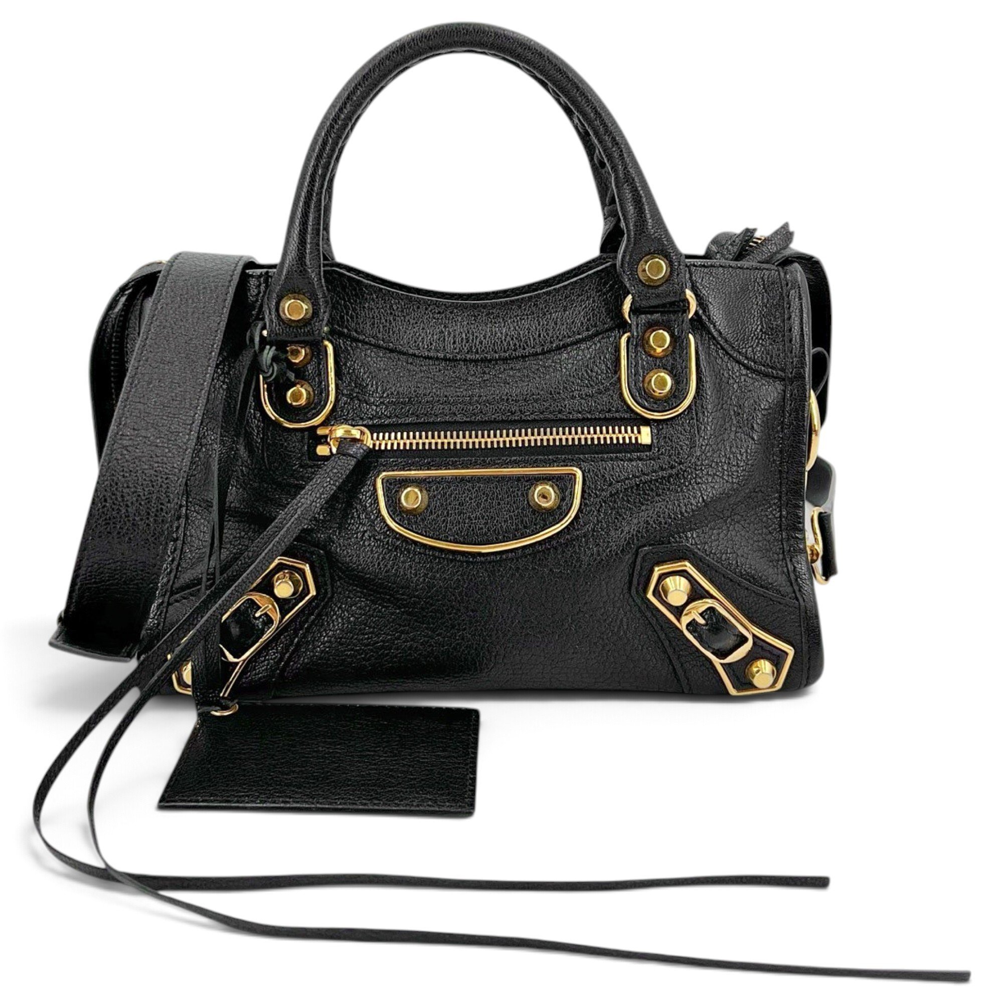 City leather handbag