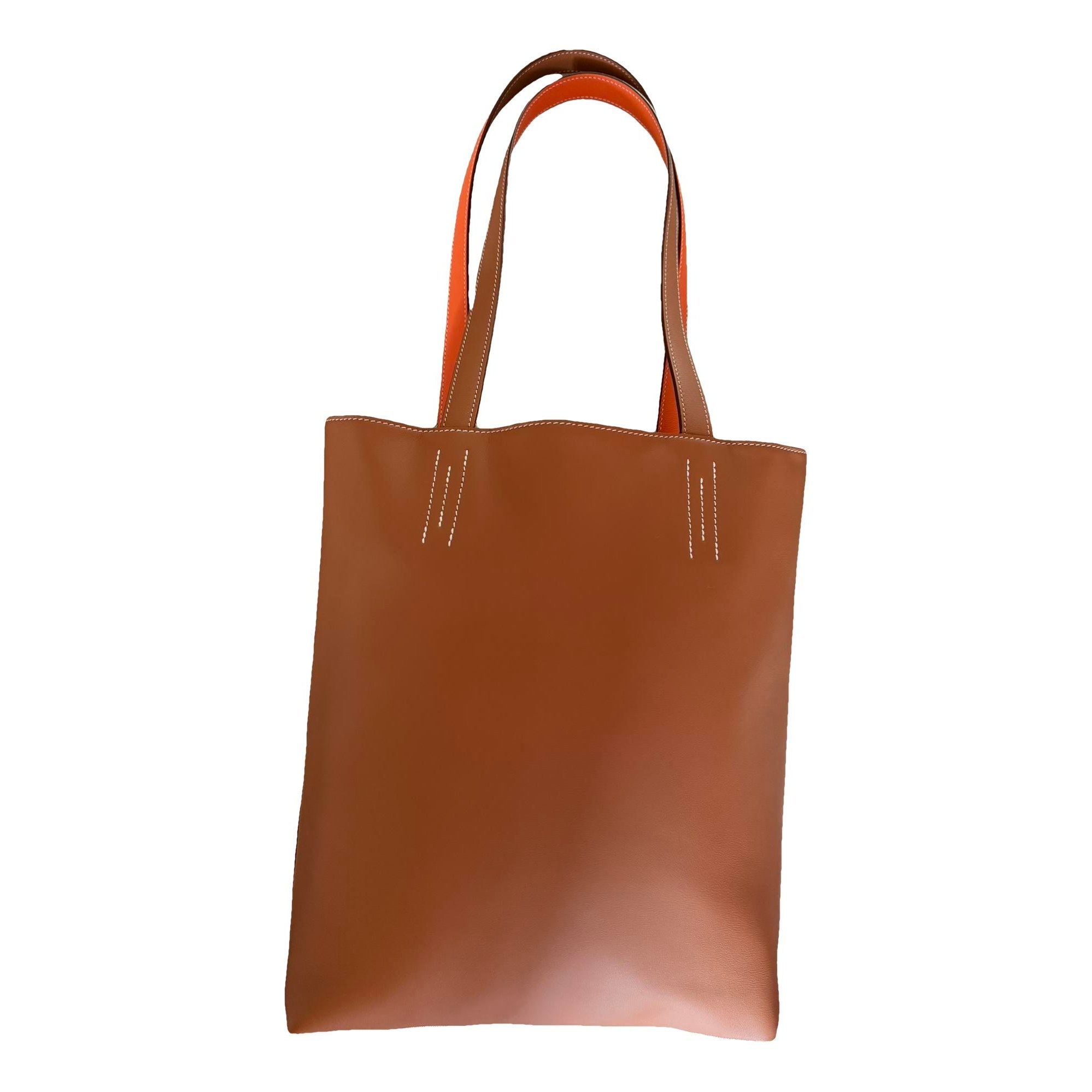 Double sens leather tote