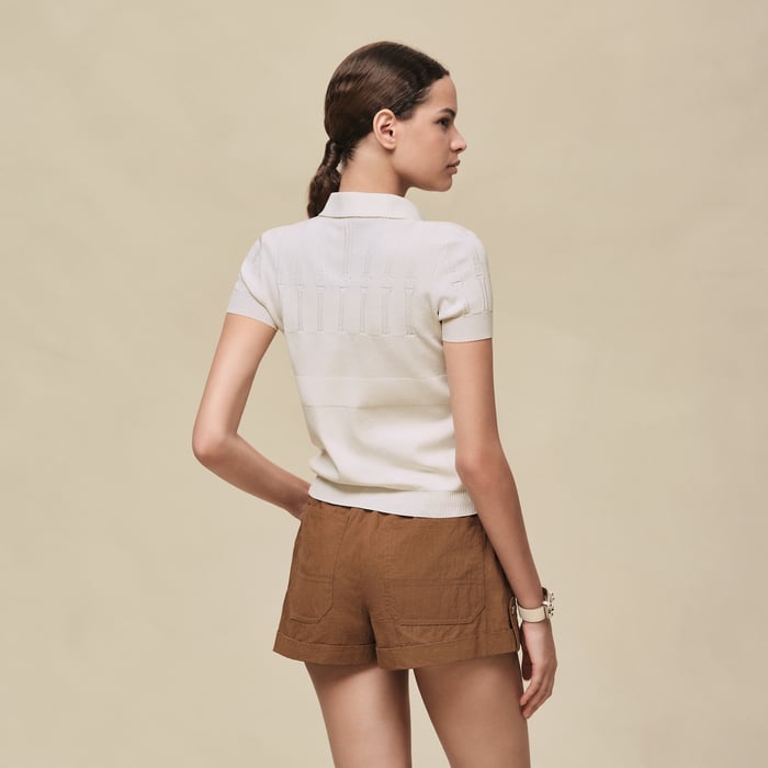 Blanc Naturel Short-sleeve Polo Shirt