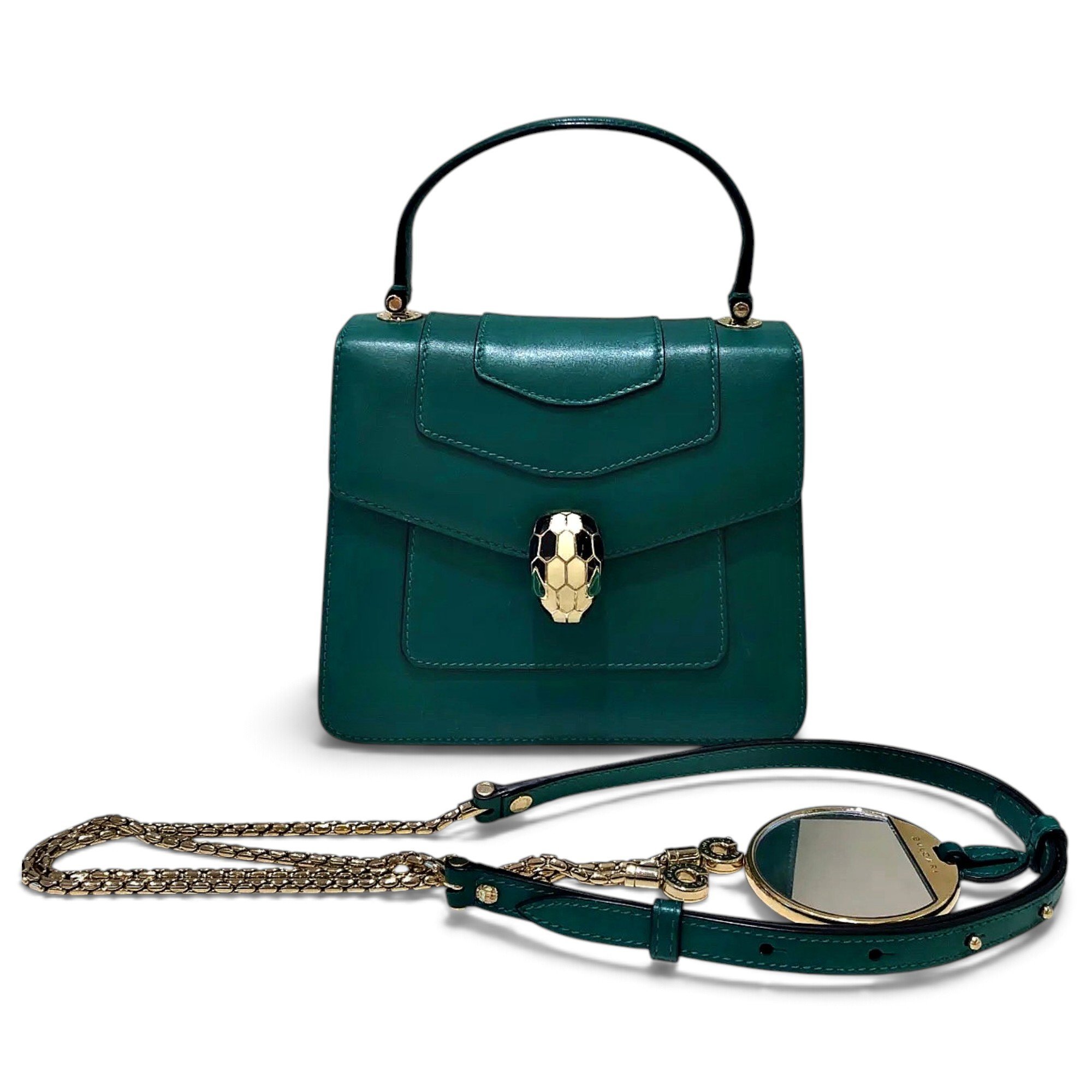 Serpenti leather handbag