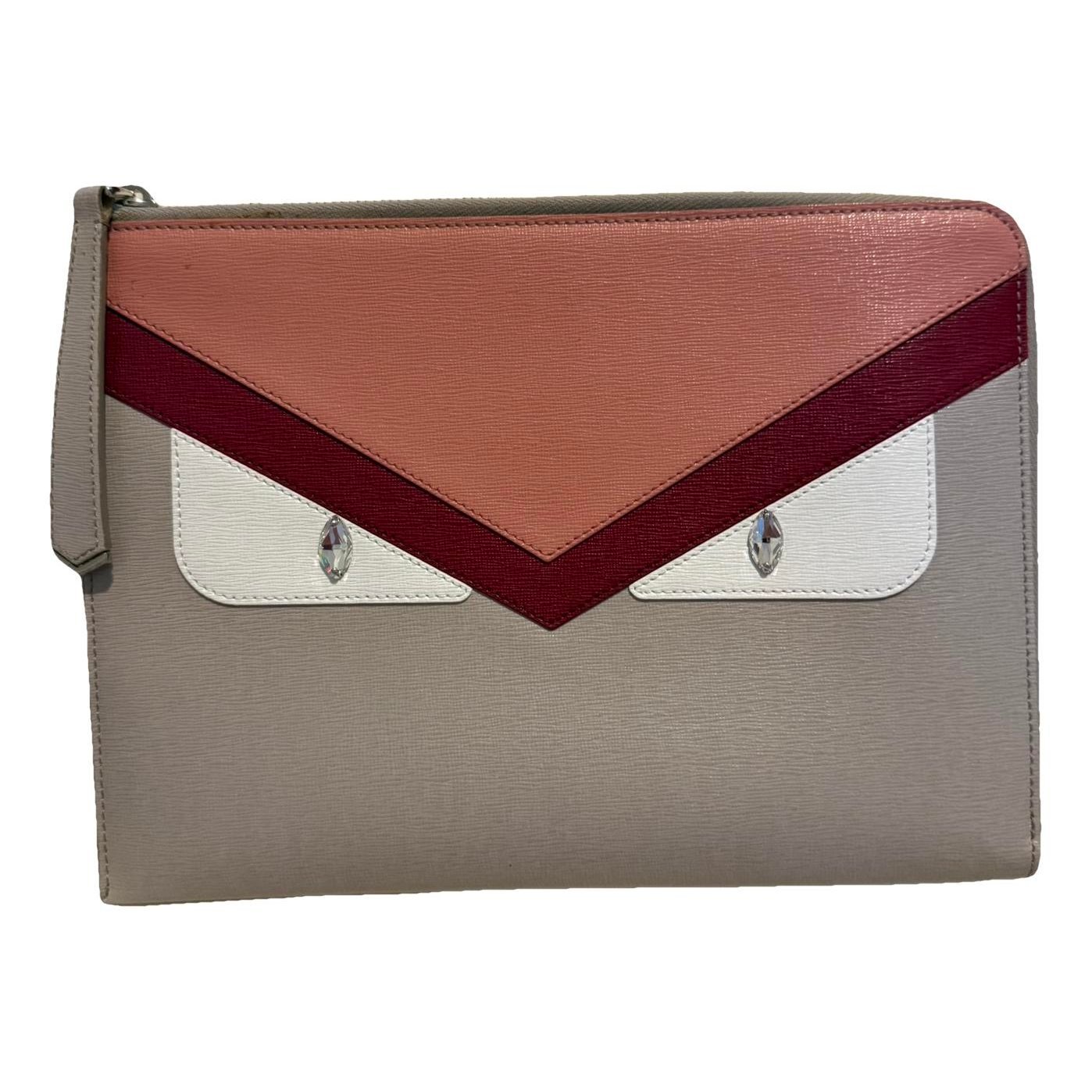 Leather clutch bag