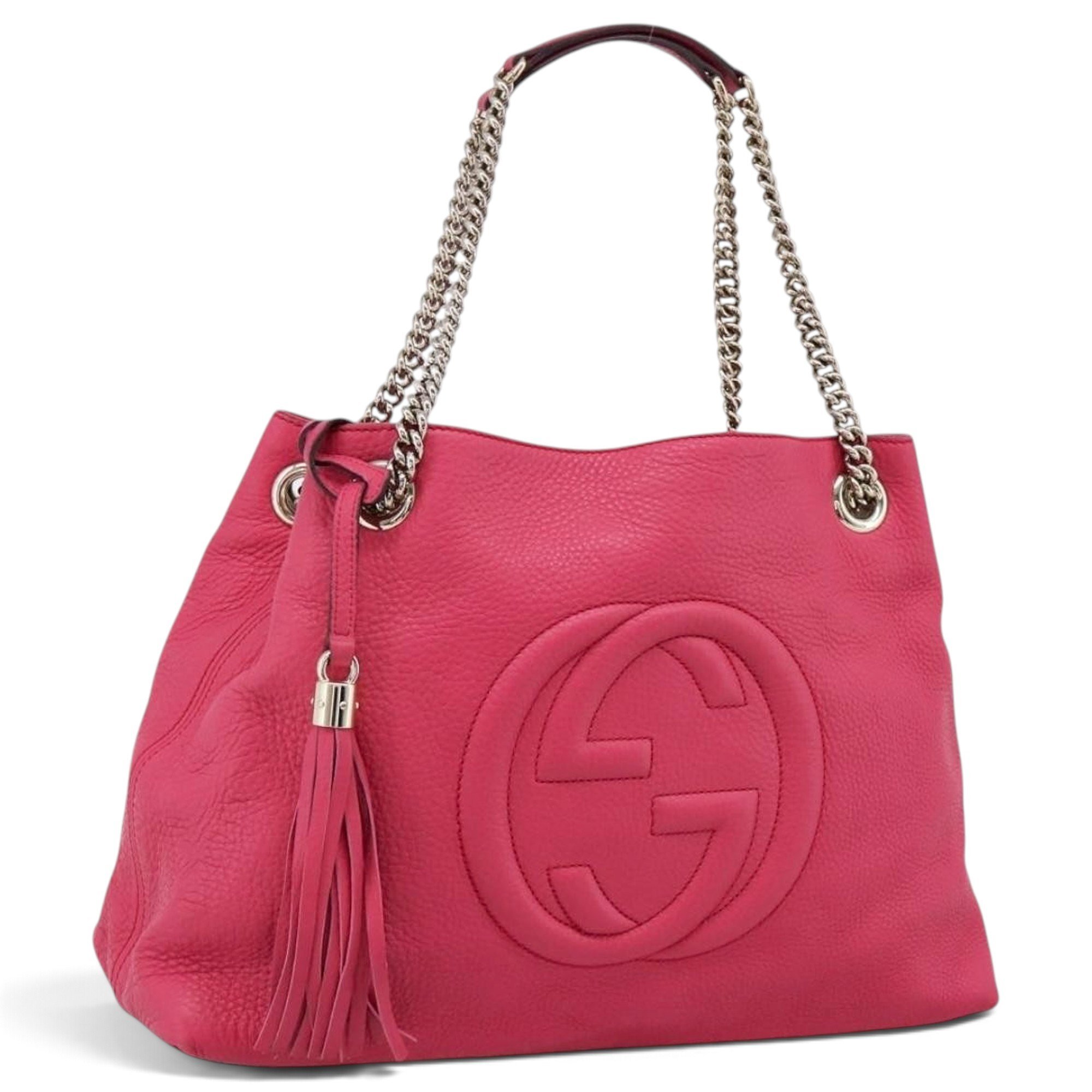 Interlocking leather tote