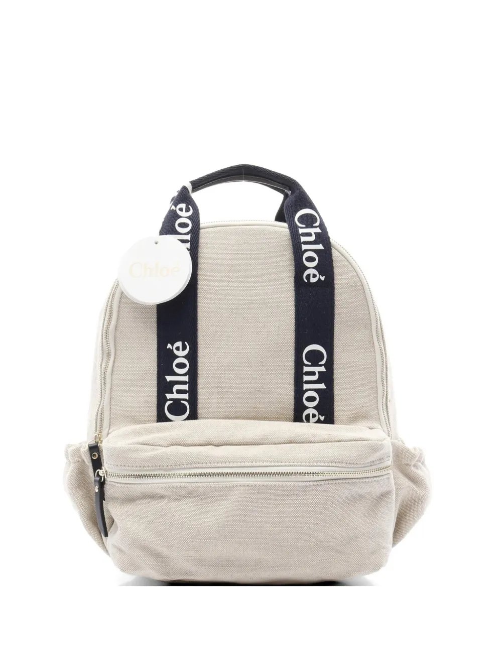 canvas logo-strap backpack