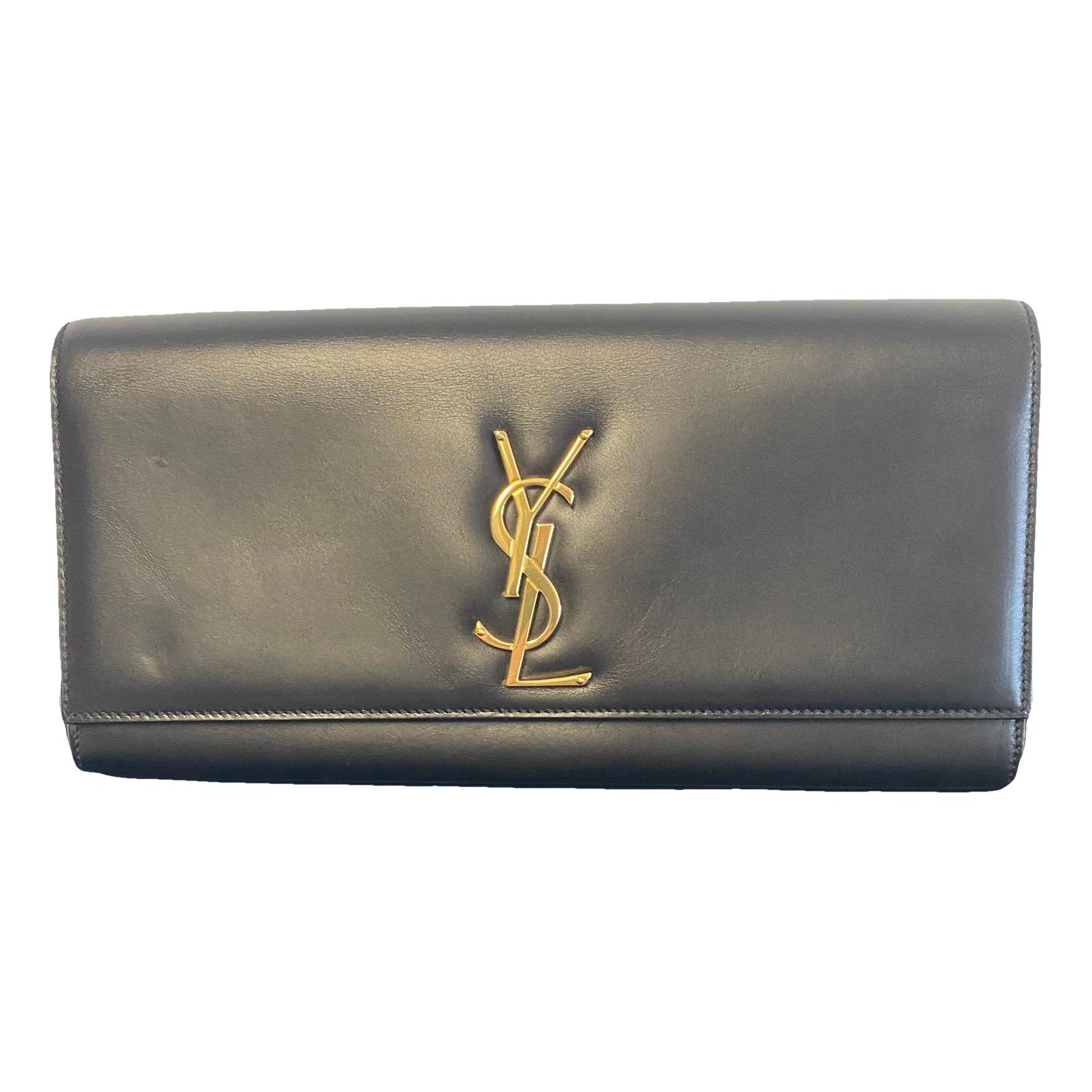 Saint Laurent Cassandre leather clutch bag
