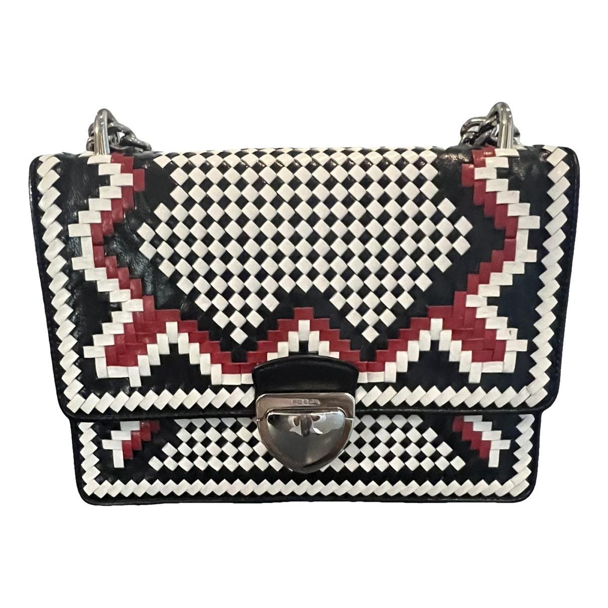 Madras leather crossbody bag