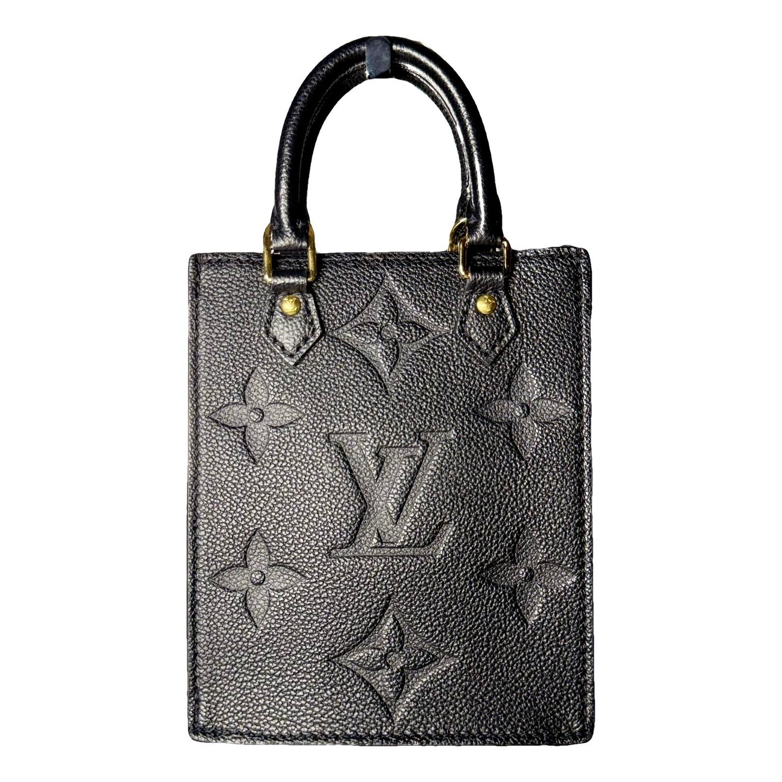 Plat leather handbag
