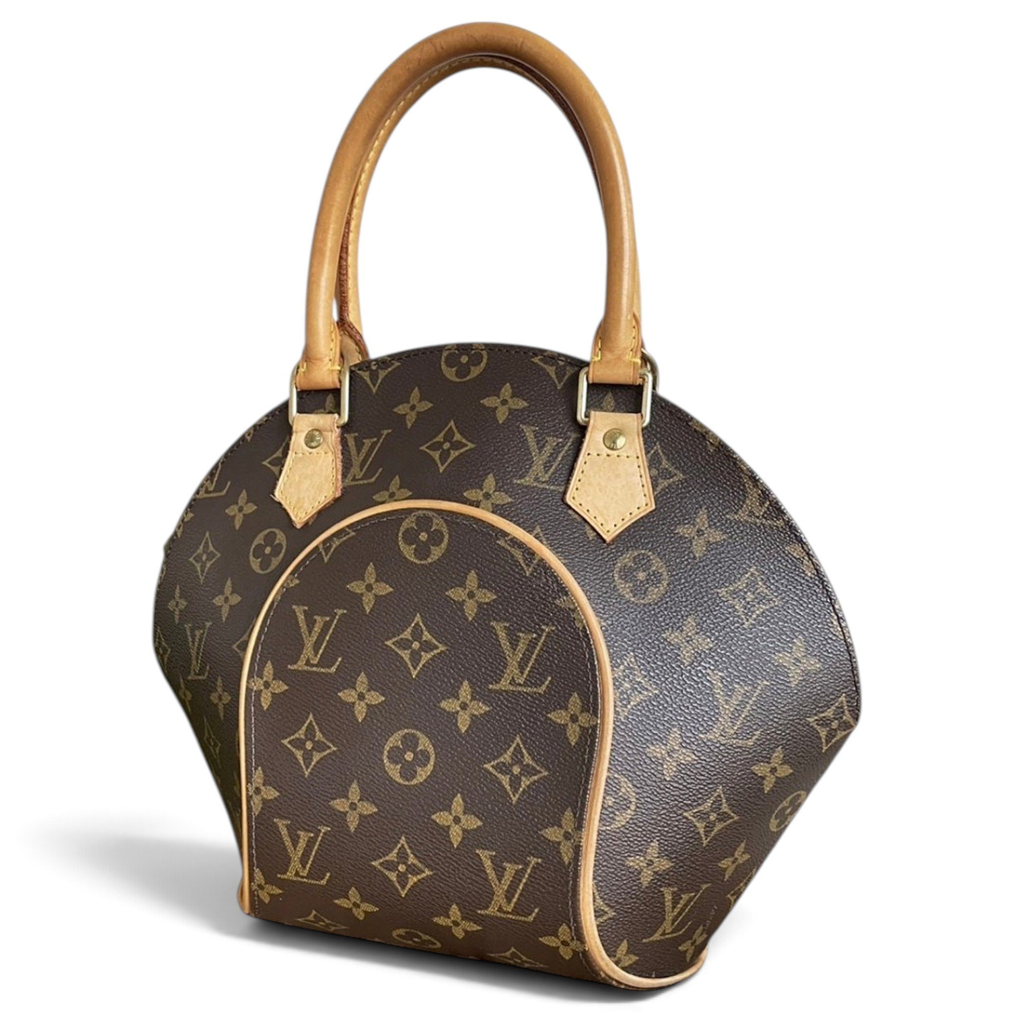 Ellipse leather handbag