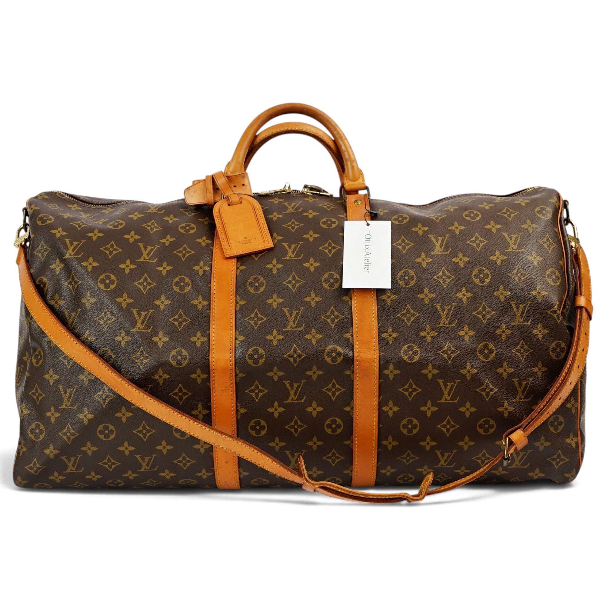Keepall leather travel bag