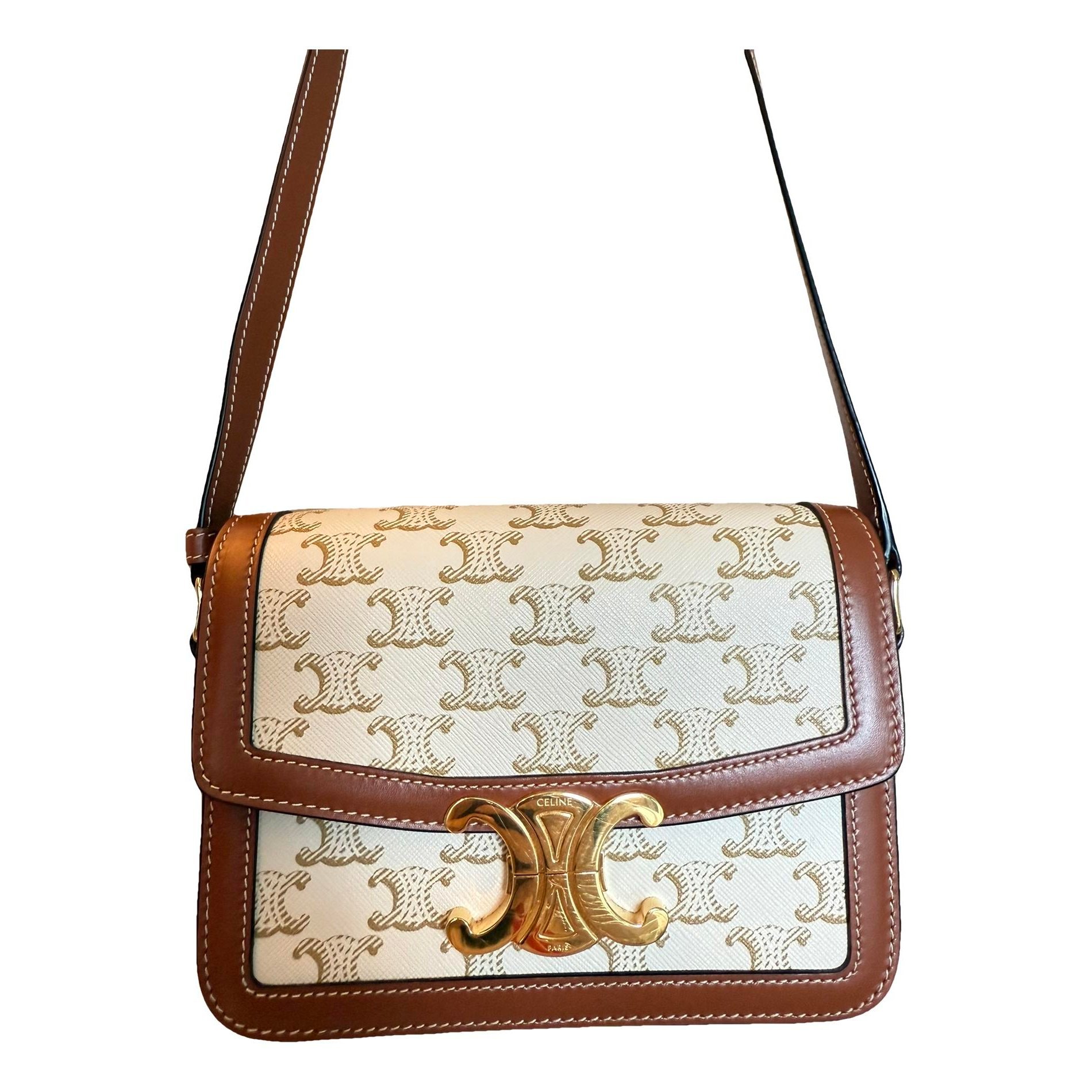 Triomphe leather handbag
